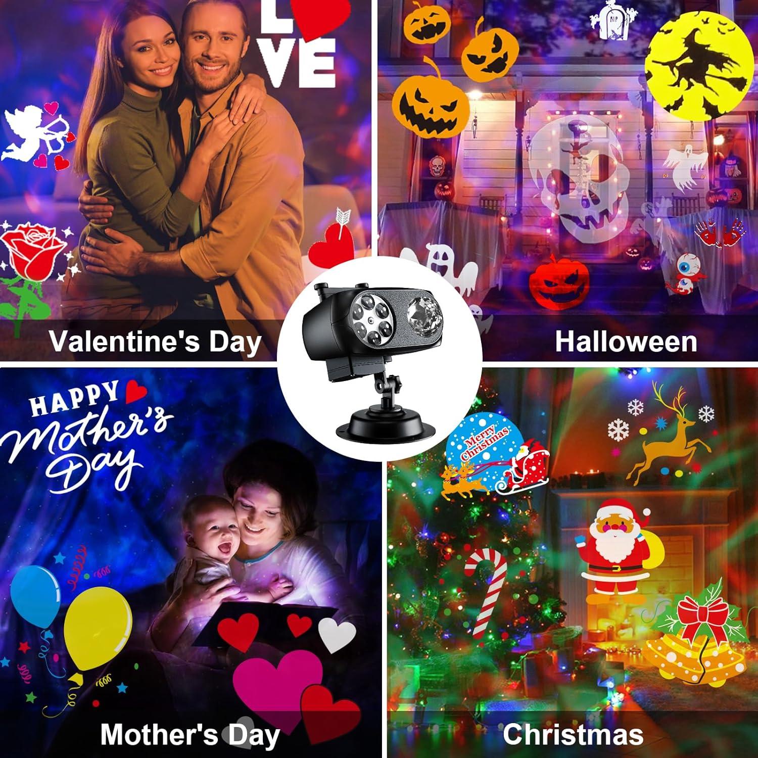 Proyector de Luces Decorativas FLITI San Valentín 2024 80 Patrones