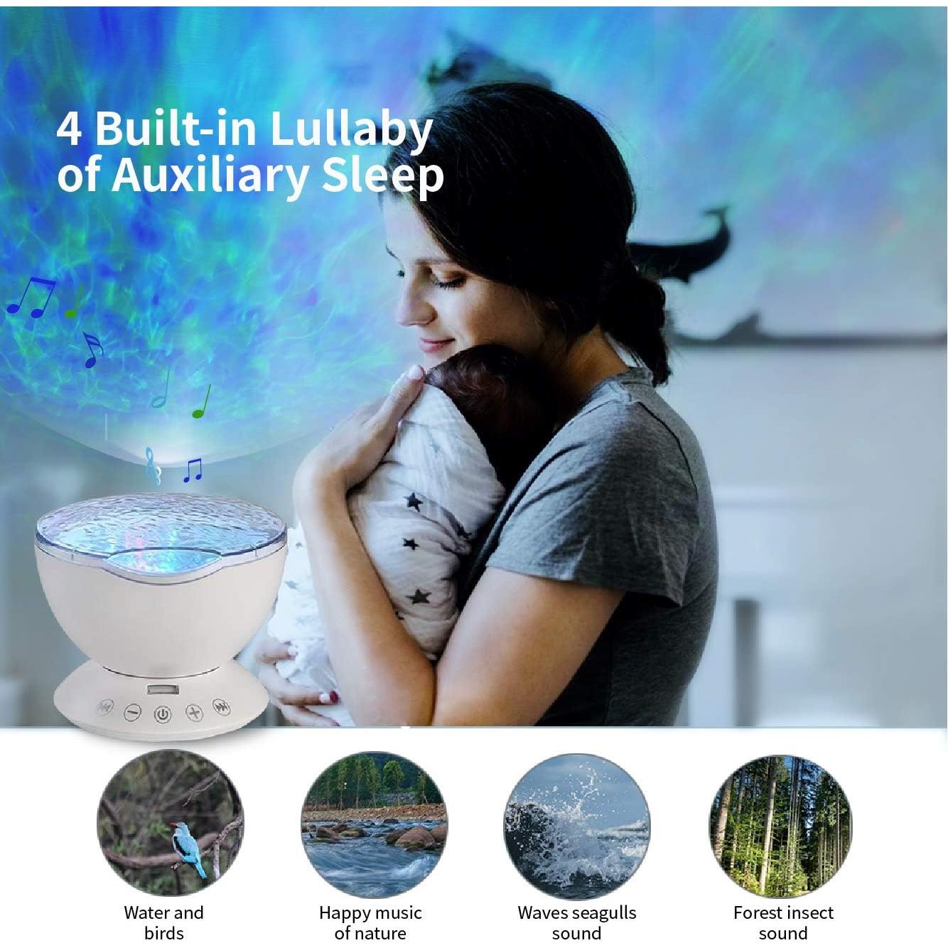 Proyector de Olas del Océano TOMNEW con Control Remoto LED