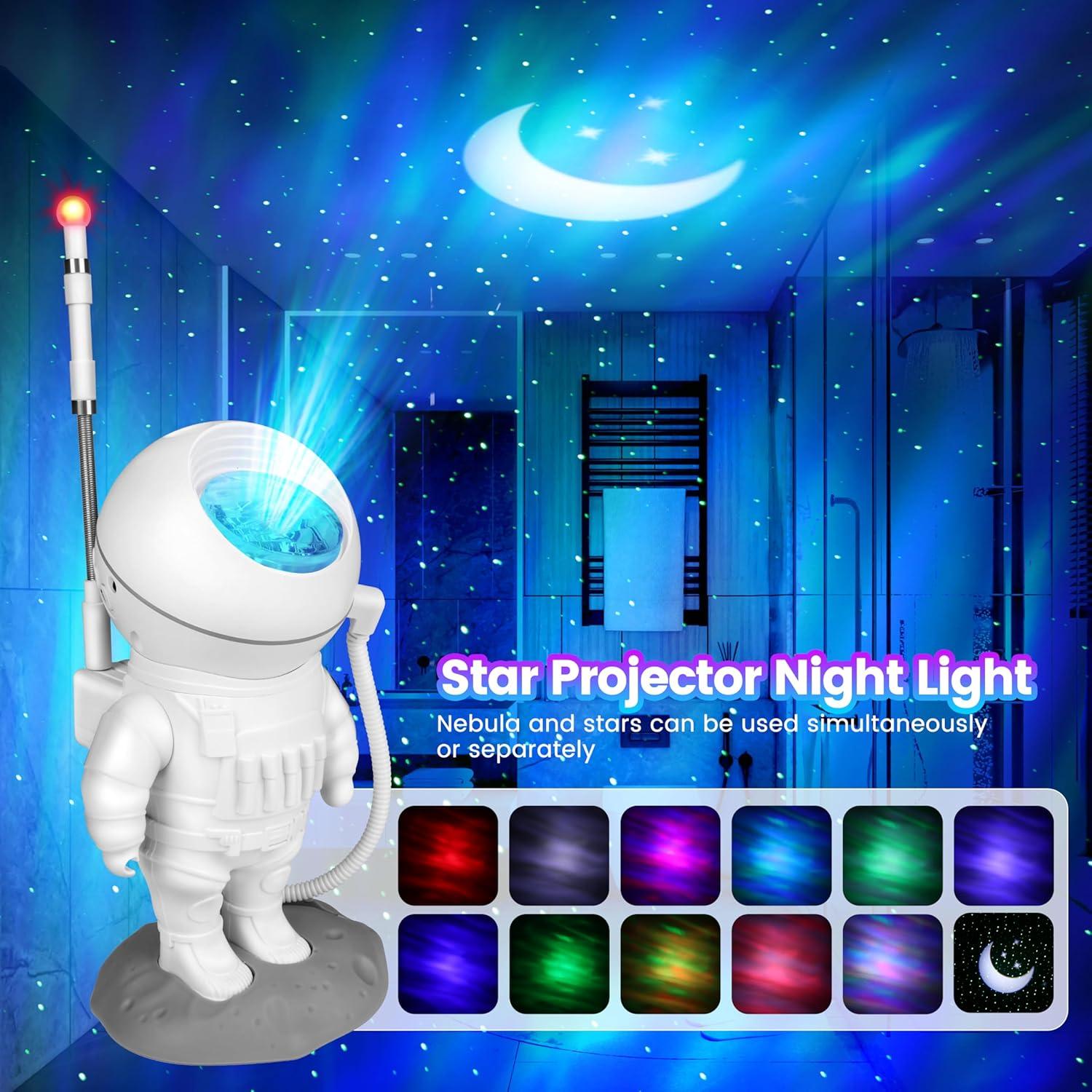 Proyector de Estrellas LBTP Astronauta con Control Remoto 360°