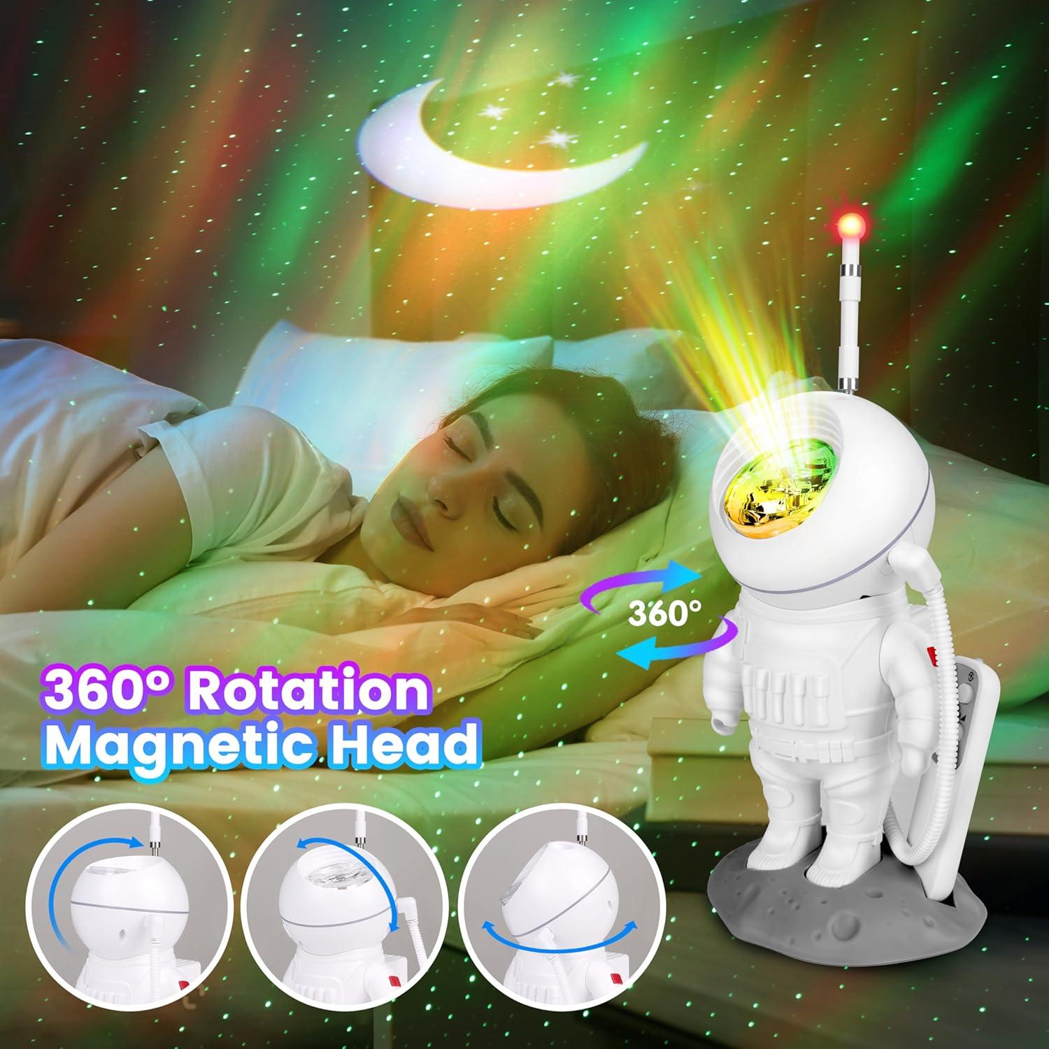 Proyector de Estrellas LBTP Astronauta con Control Remoto 360°