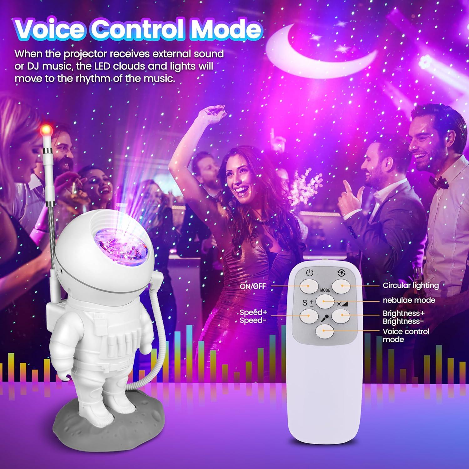 Proyector de Estrellas LBTP Astronauta con Control Remoto 360°