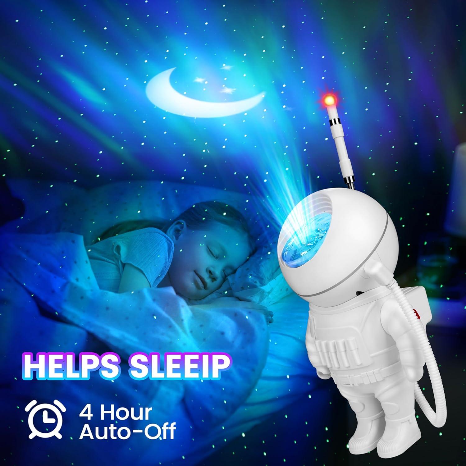 Proyector de Estrellas LBTP Astronauta con Control Remoto 360°