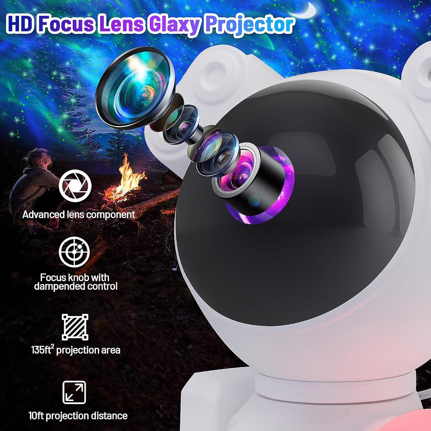 Proyector Galáctico KIMHY Astronauta Luz Nocturna 8 Colores
