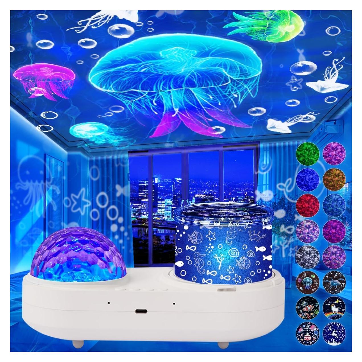 Proyector de Luz Oceánica Youkela DL02-1 - 10 Colores, 6 Películas