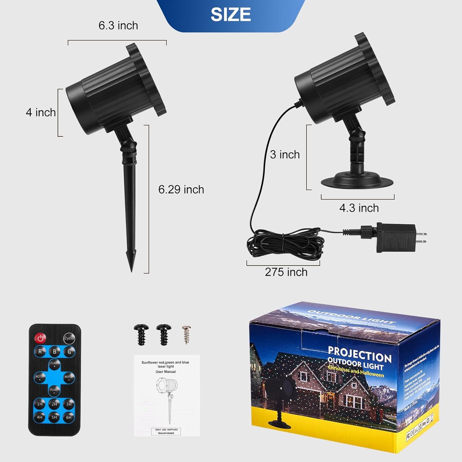 Proyector Láser RGB ZHONGSHAN SE369 para Exterior IP65