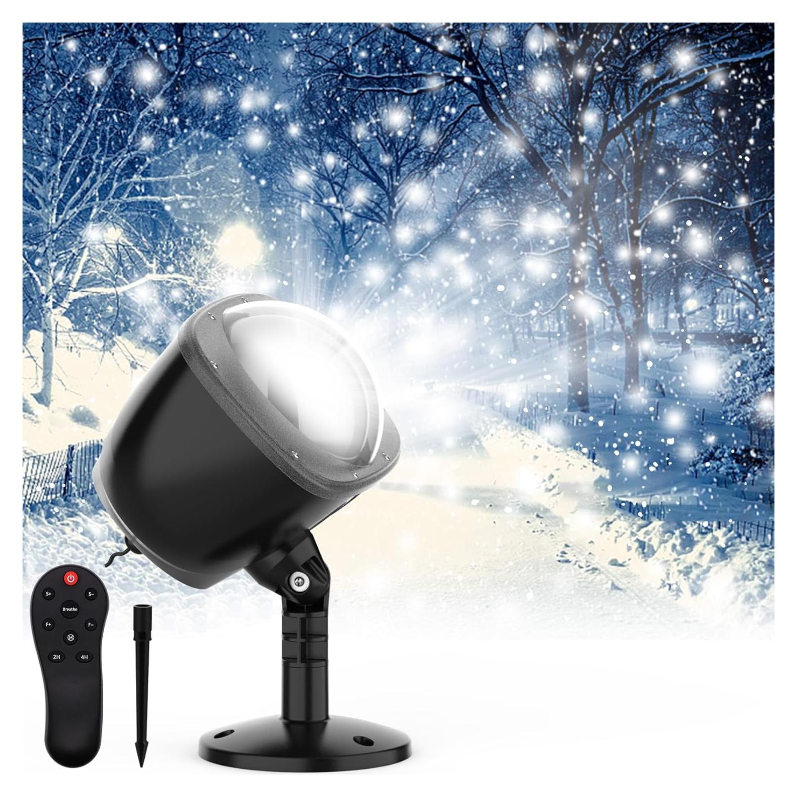 Proyector de Nieve LED SOMKTN Sanwsmo-02 para Exterior