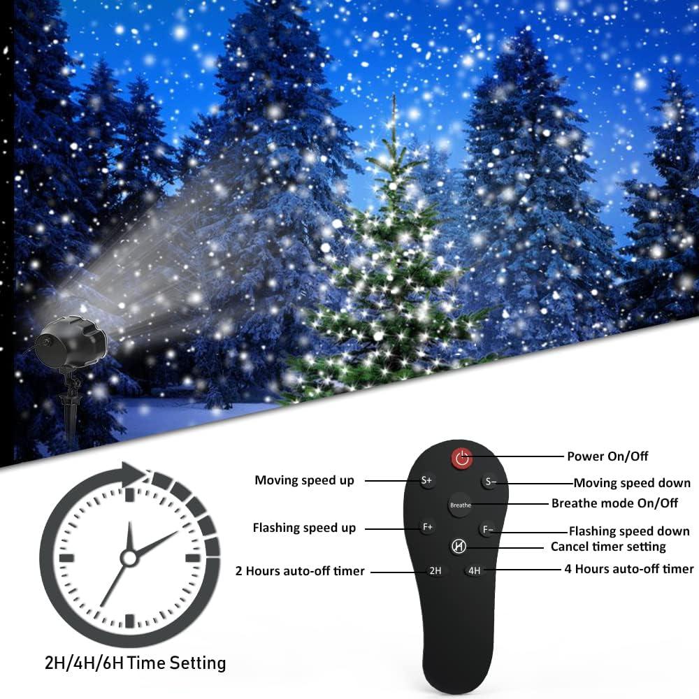 Proyector de Nieve LED SOMKTN Sanwsmo-02 para Exterior
