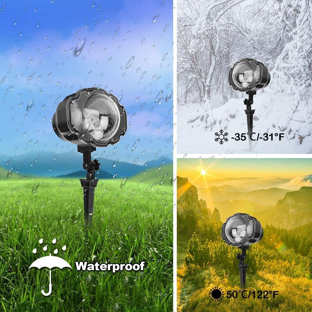 Proyector de Nieve LED SOMKTN Sanwsmo-02 para Exterior