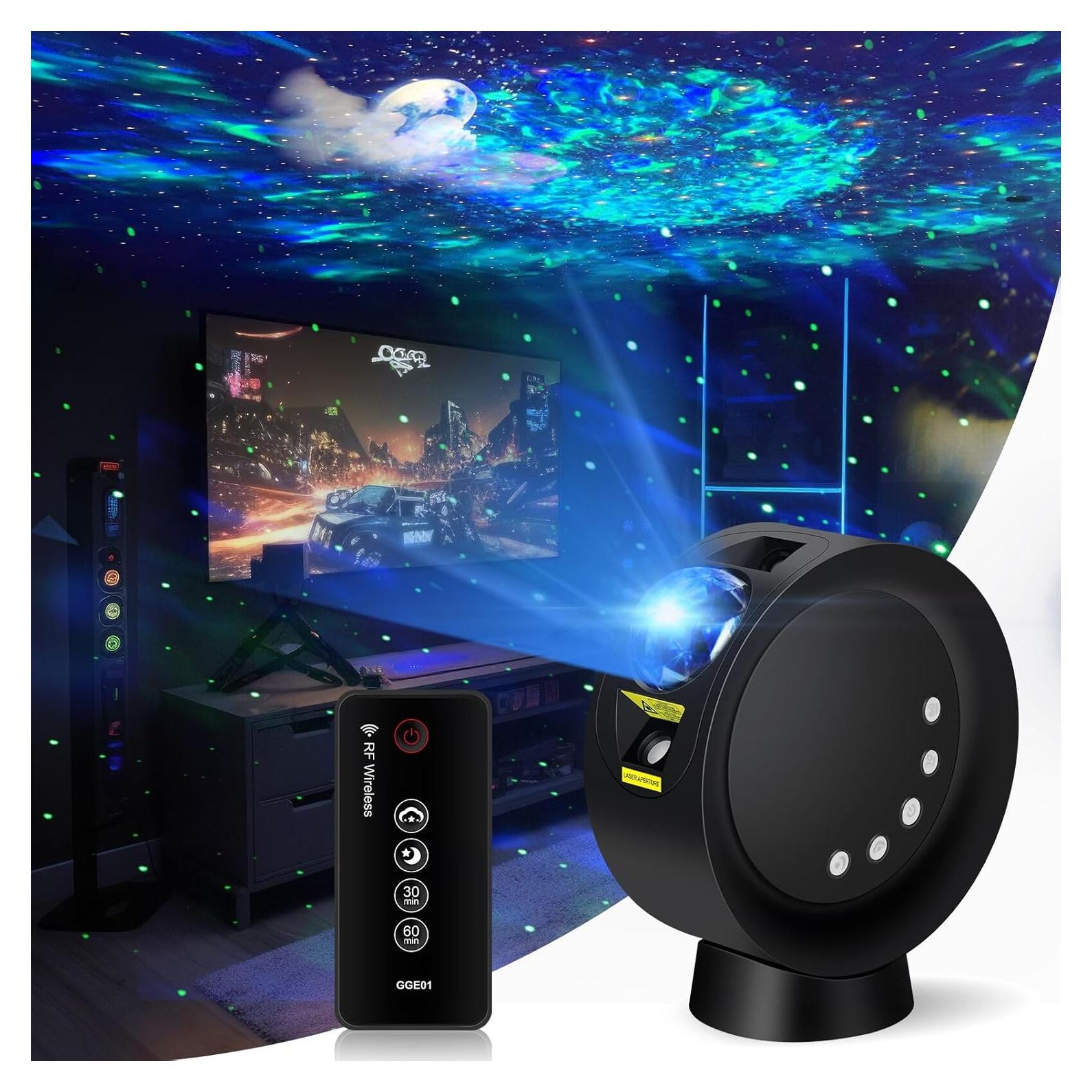 Proyector LED LitEnergy GGE01, Luz Nocturna Galáctica 120 Lúmenes