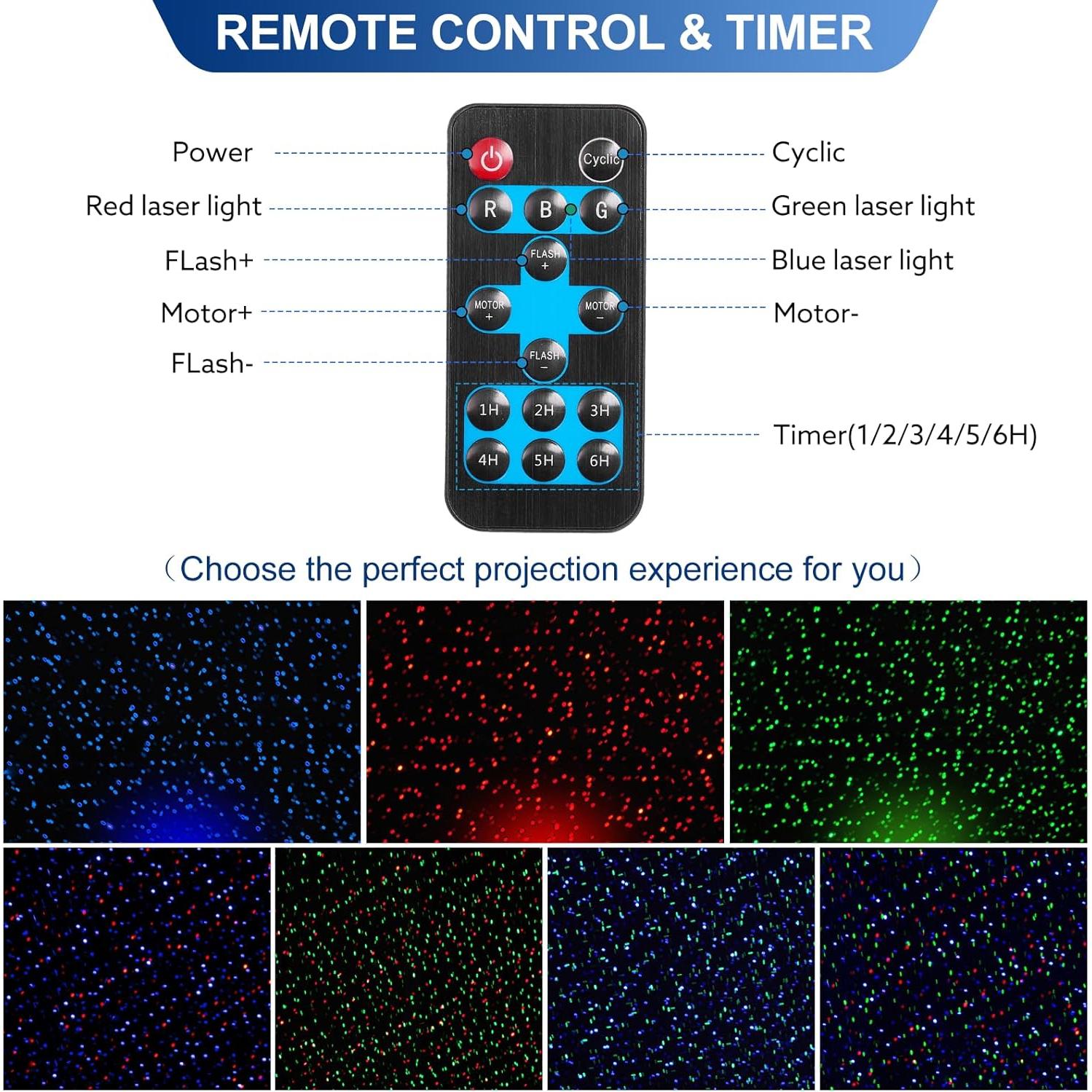 Proyector de Luces Láser RGB Firefly, 7 Colores, IP65