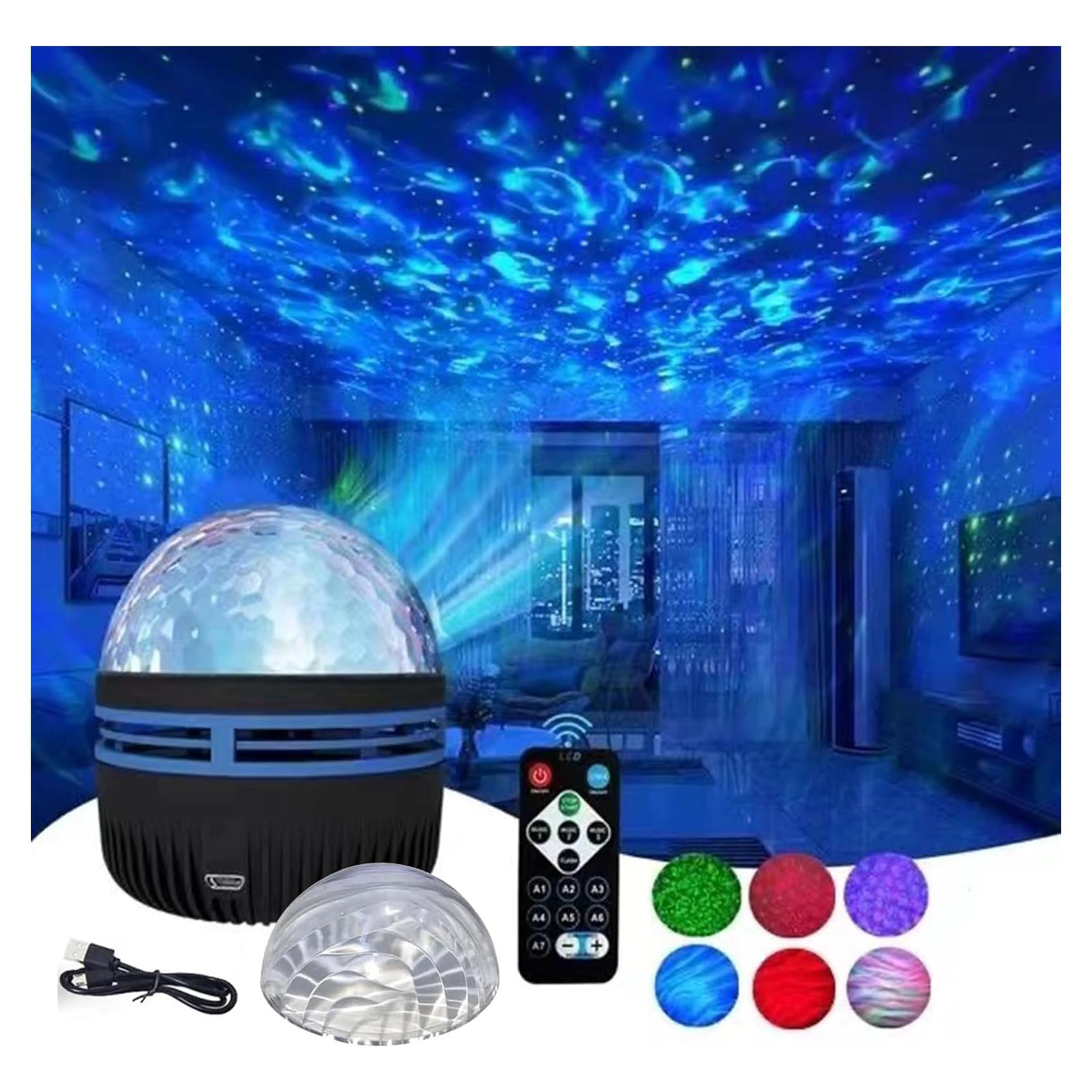 Proyector de Luz Galáctica 2 en 1 Yevheniy - Auroras y Olas