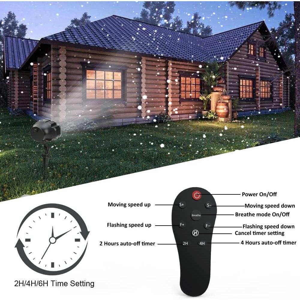 Proyector de Nieve Navideña Syslux con Control Remoto 9W