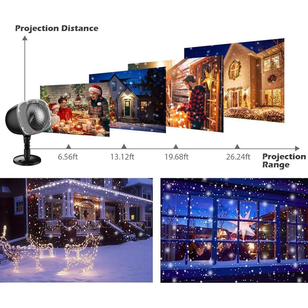 Proyector de Nieve Navideña Syslux con Control Remoto 9W