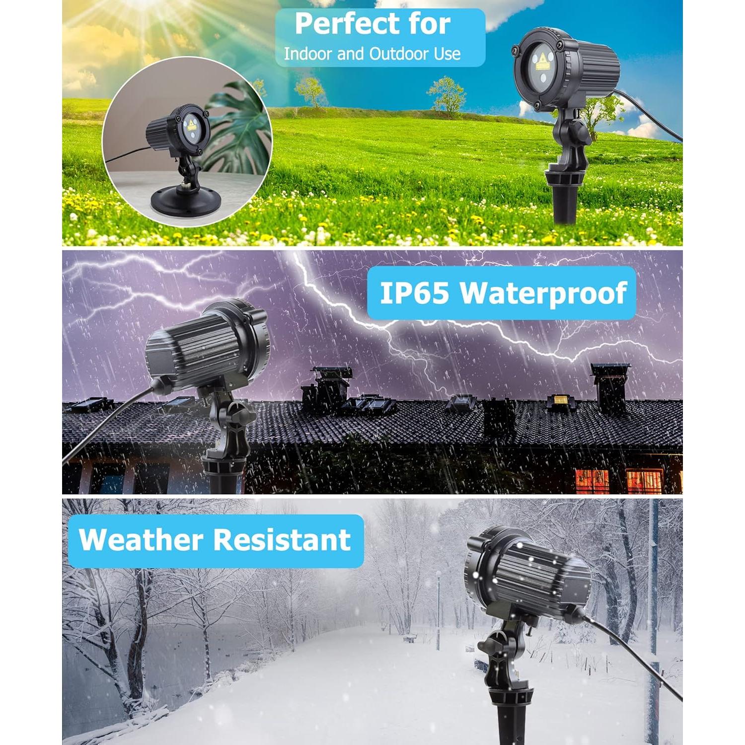 Proyector de Luces Láser Navidad SHENZHEN MOD01RG RGB 3 Colores