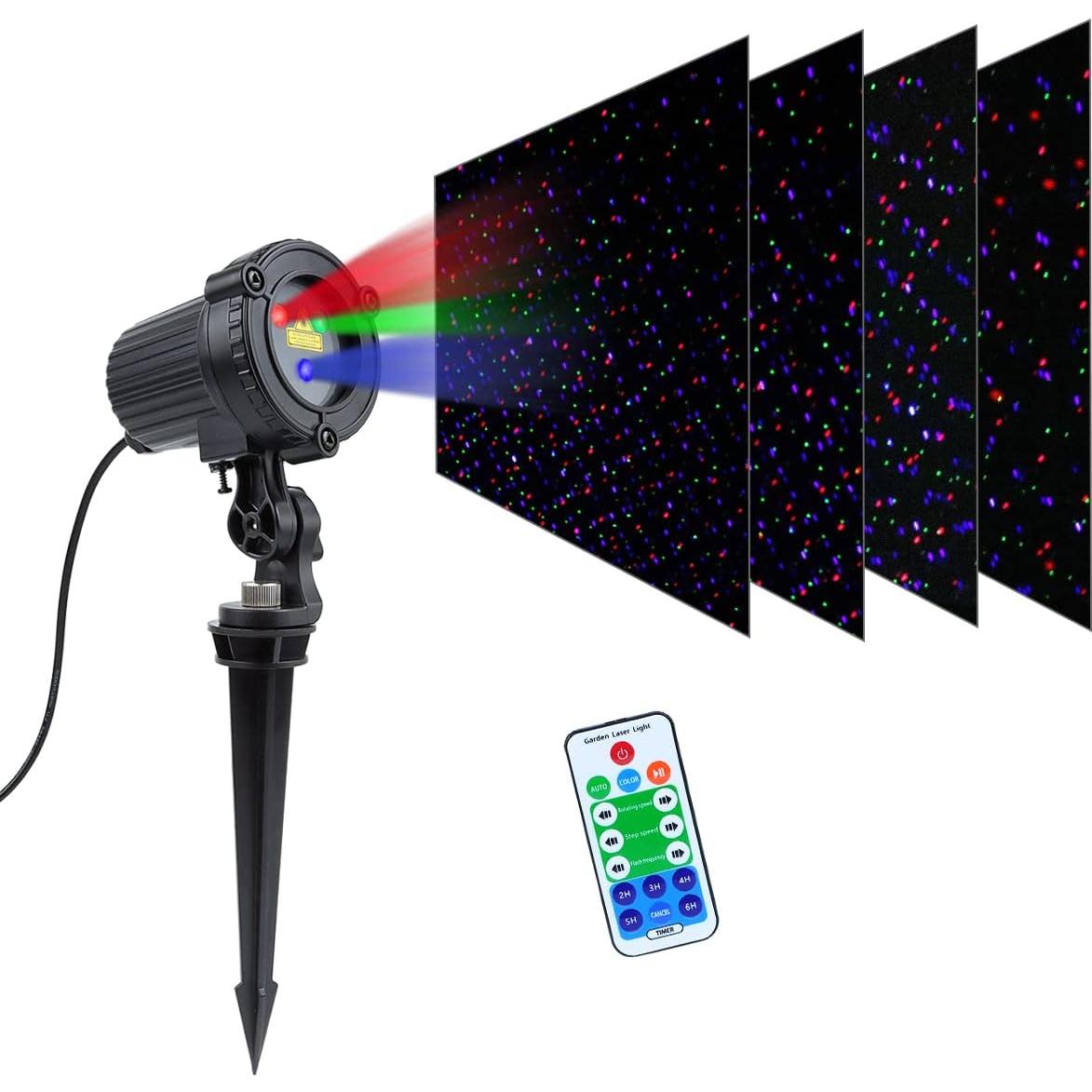 Proyector de Luces Láser Navidad SHENZHEN MOD01RG RGB 3 Colores