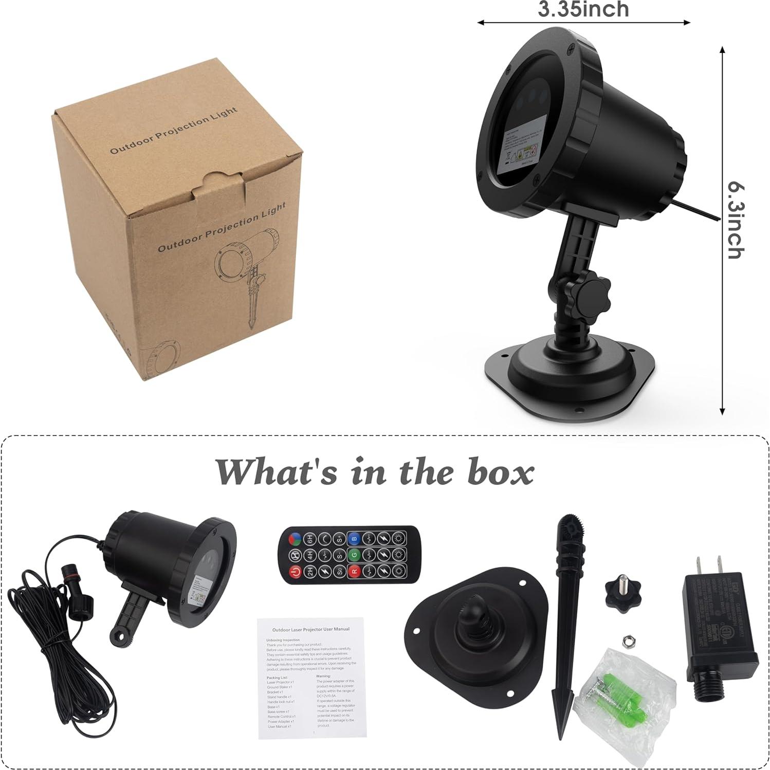 Proyector de Luces Lásers AIRIVO 3 Colores Impermeable