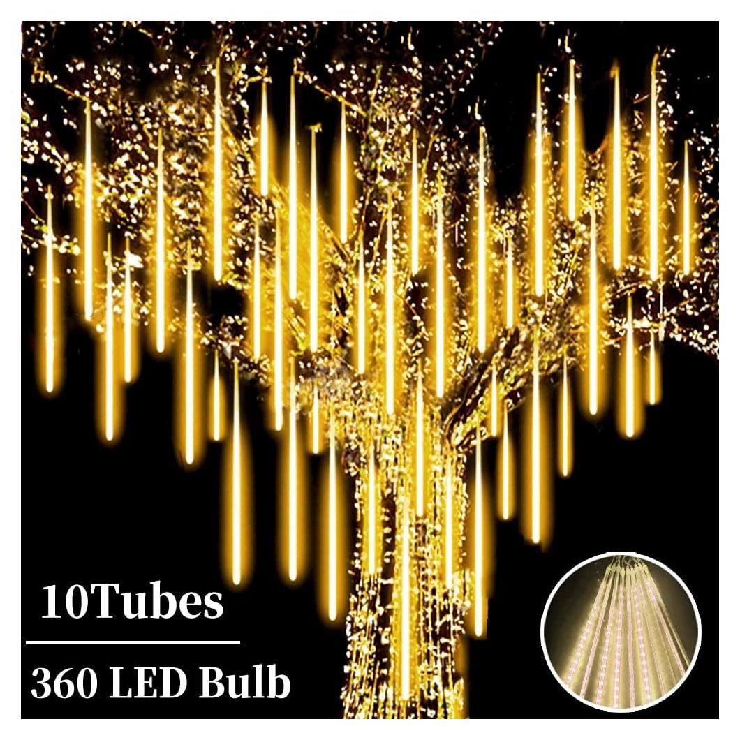 Luces de Lluvia de Meteoros Roytong 10 Tubos 360 LED 30 cm