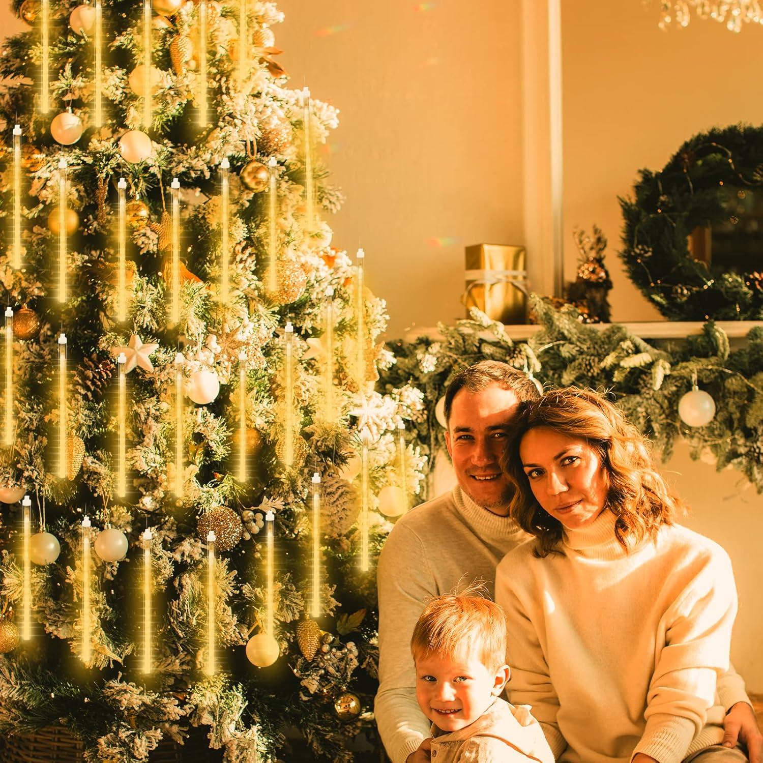 Luces de Lluvia de Meteoros Roytong 10 Tubos 360 LED 30 cm