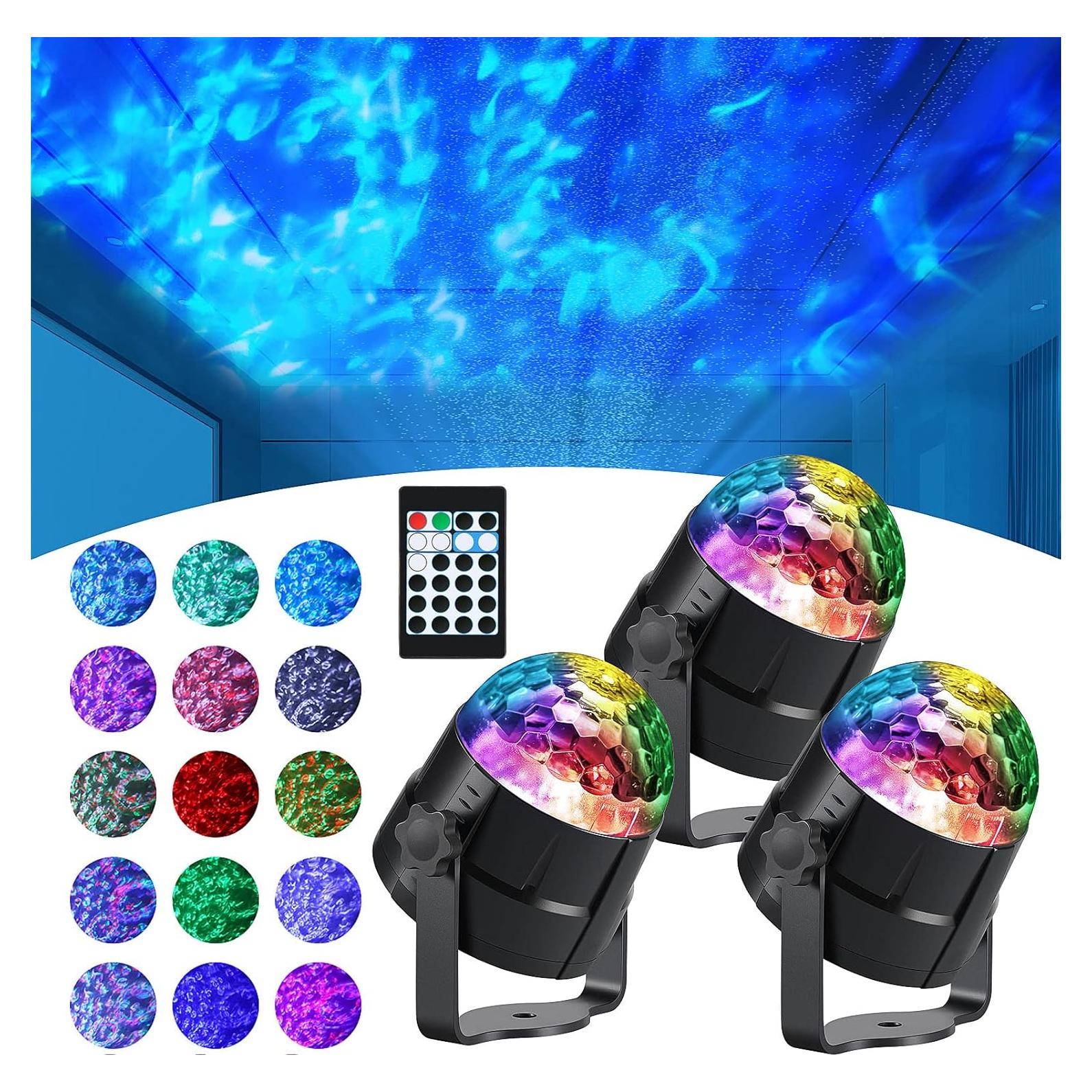 Proyector de Luz de Agua Ocean Wave Preboun 15 Colores LED