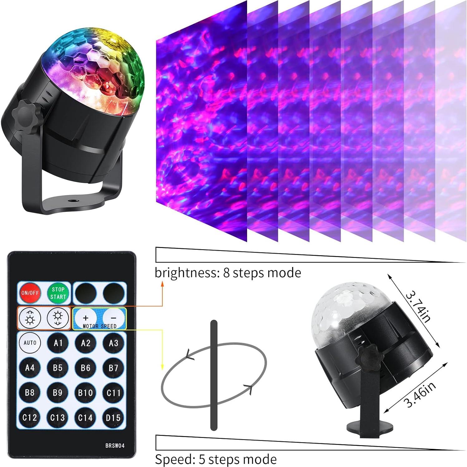 Proyector de Luz de Agua Ocean Wave Preboun 15 Colores LED