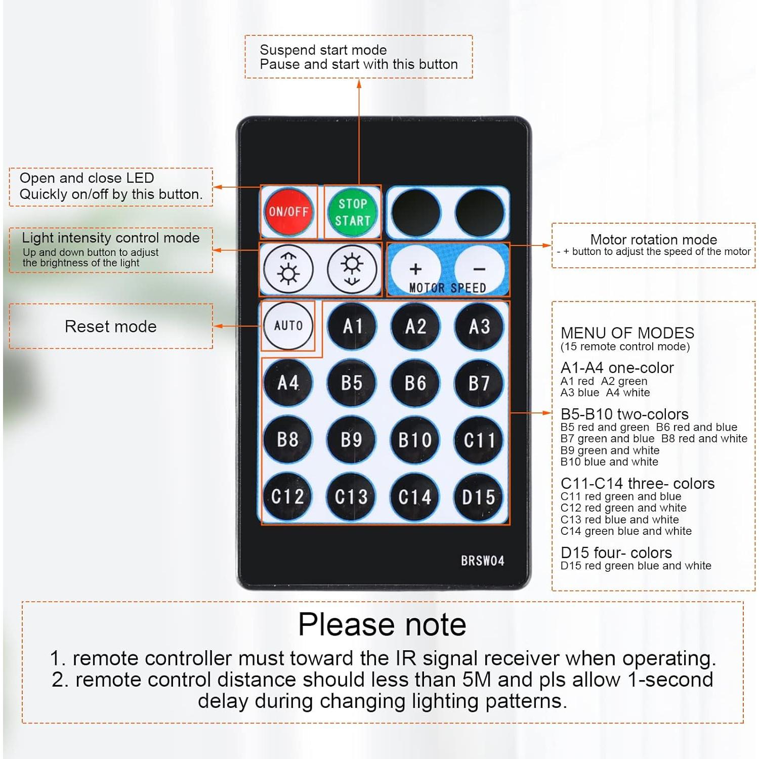 Proyector de Luz de Agua Ocean Wave Preboun 15 Colores LED