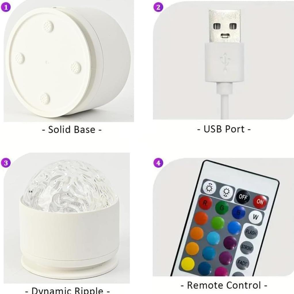 Proyector de Luz Nocturna Aurora Neioaas 16 Colores USB