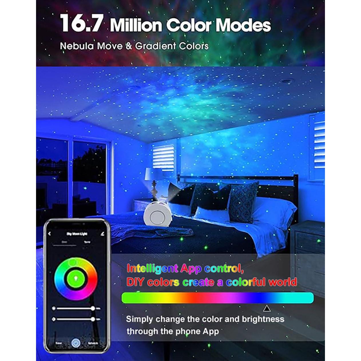 Proyector de Estrellas Galaxia SHENZHEN SK24 Control APP