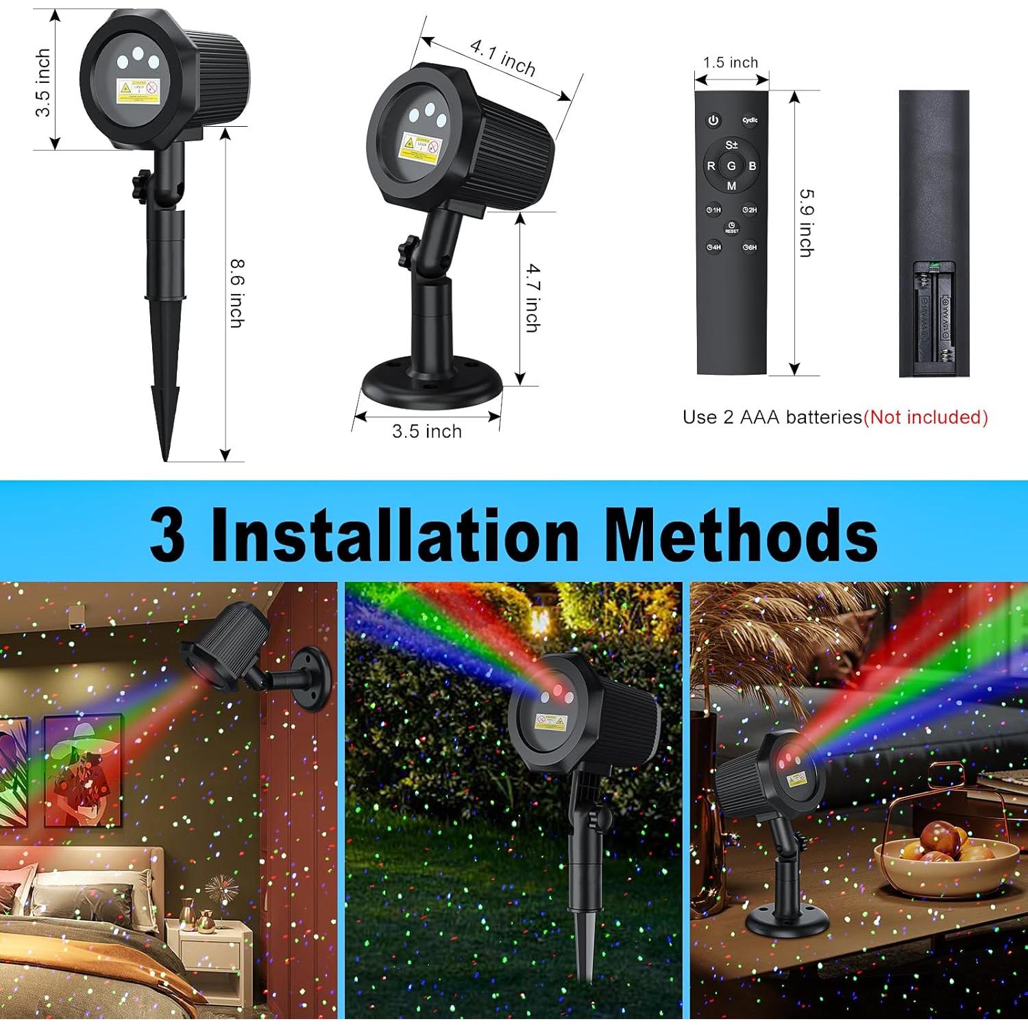 Proyector de Luces de Jardín Firefly RGB con Control Remoto