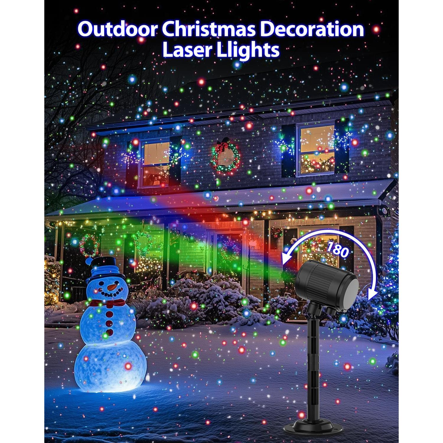 Proyector de Luces de Navidad RGB con Control Remoto - 2024-Xmas
