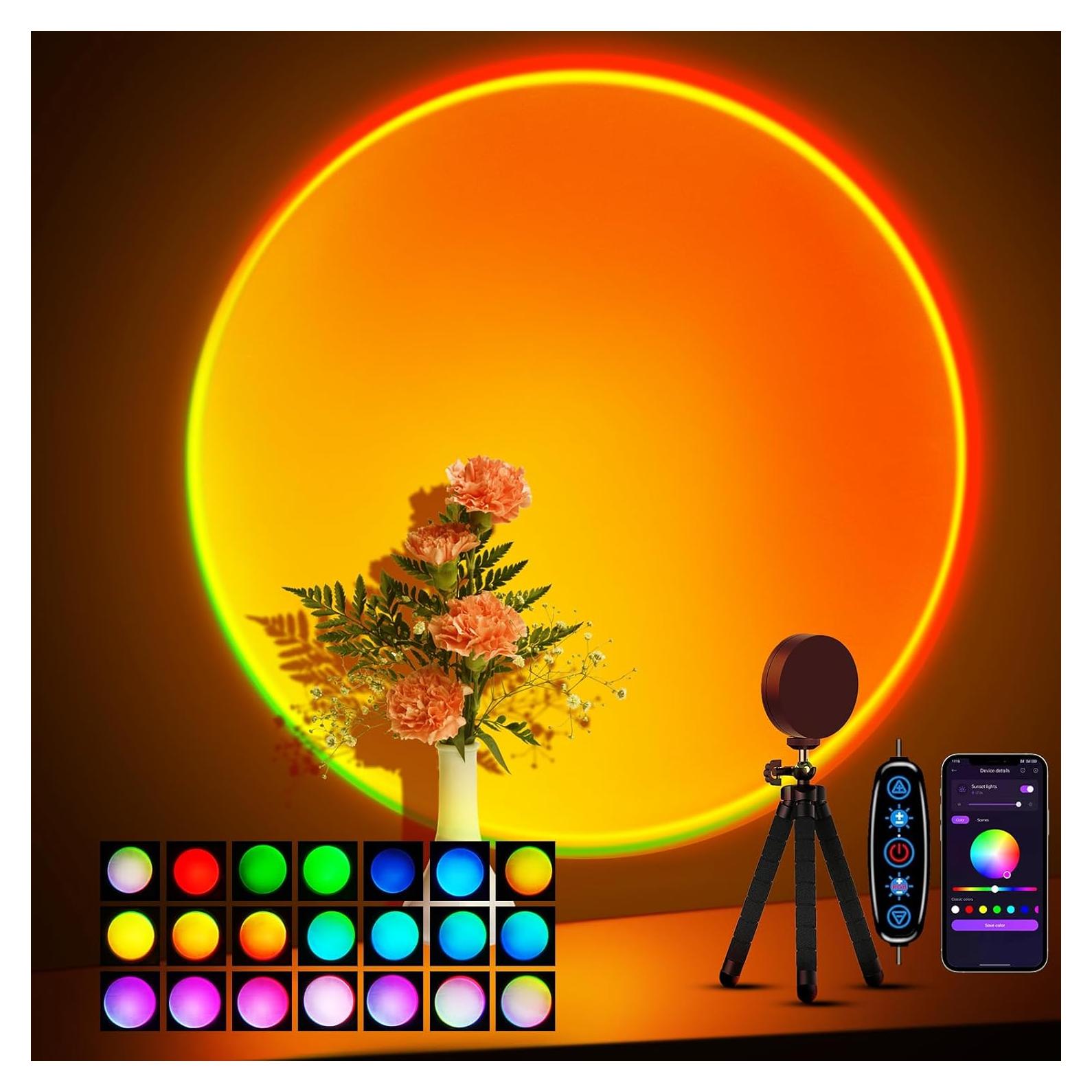 Lámpara de Atardecer Proyector Tsrarey Multicolor 360°