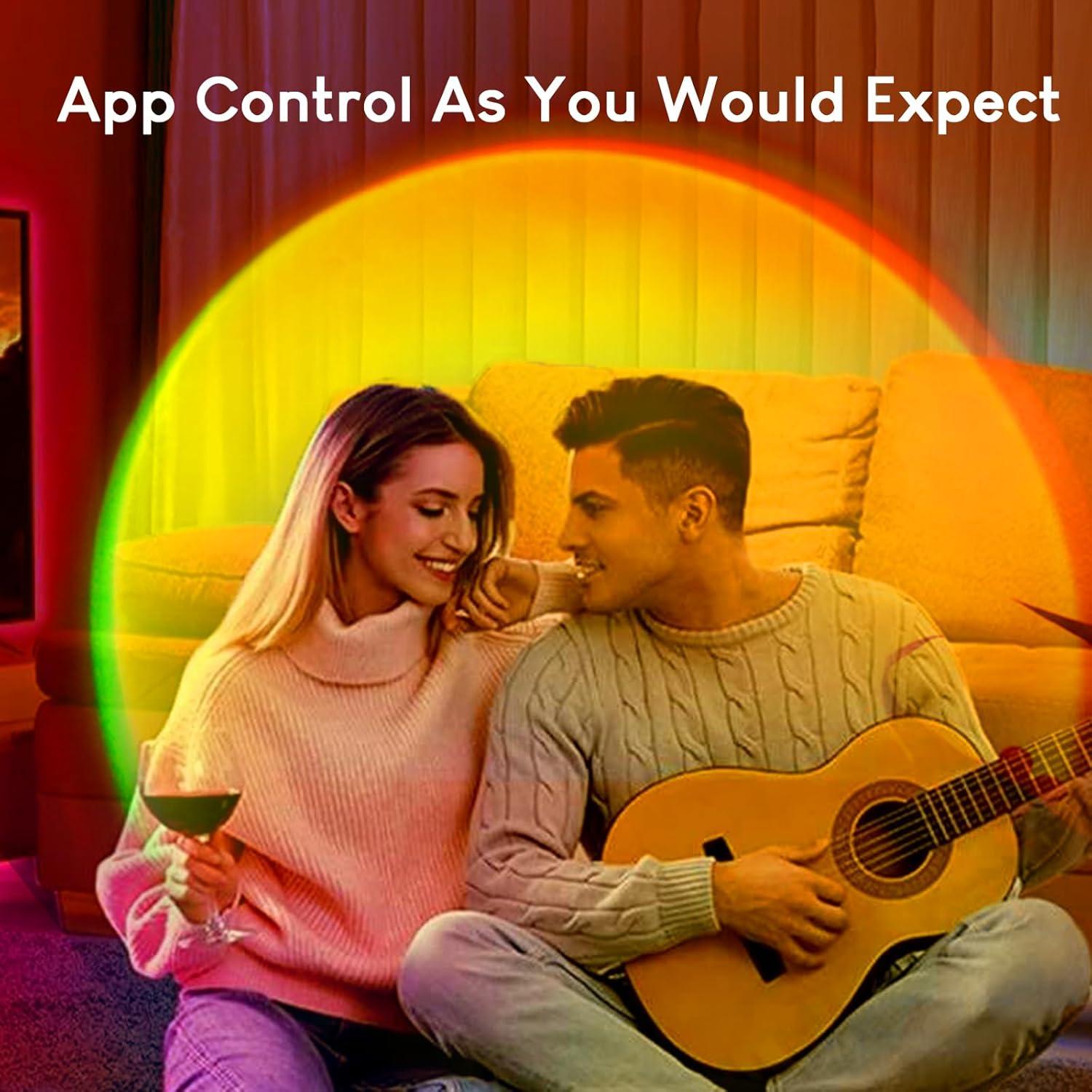 Lámpara de Atardecer Proyector Tsrarey Multicolor 360°