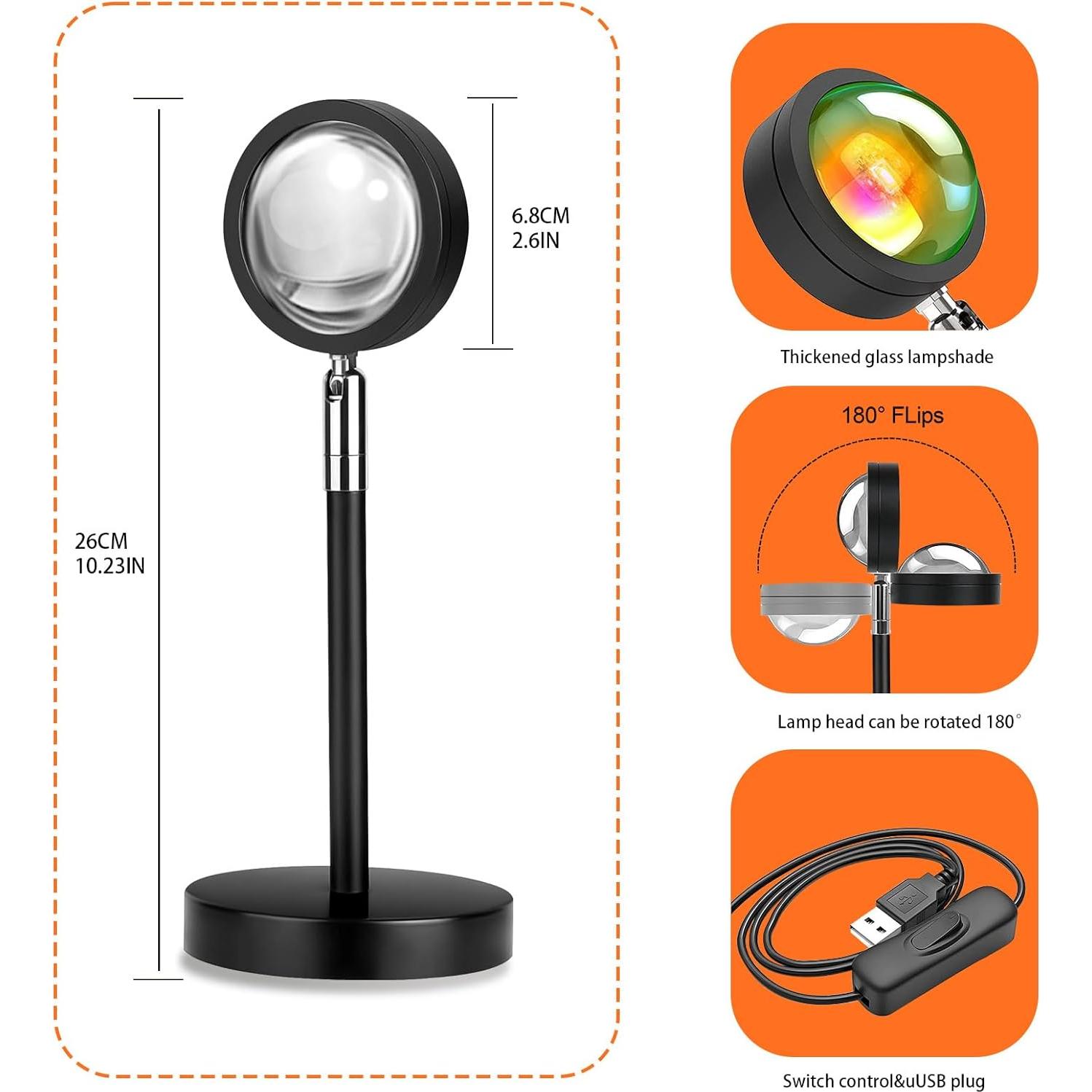 Proyector de Lámpara de Atardecer Spacenight 6W USB Control Remoto