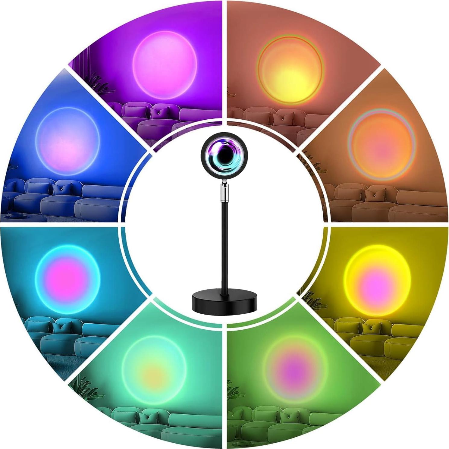 Lámpara Proyector de Atardecer LEKEONE 16 Colores Control APP