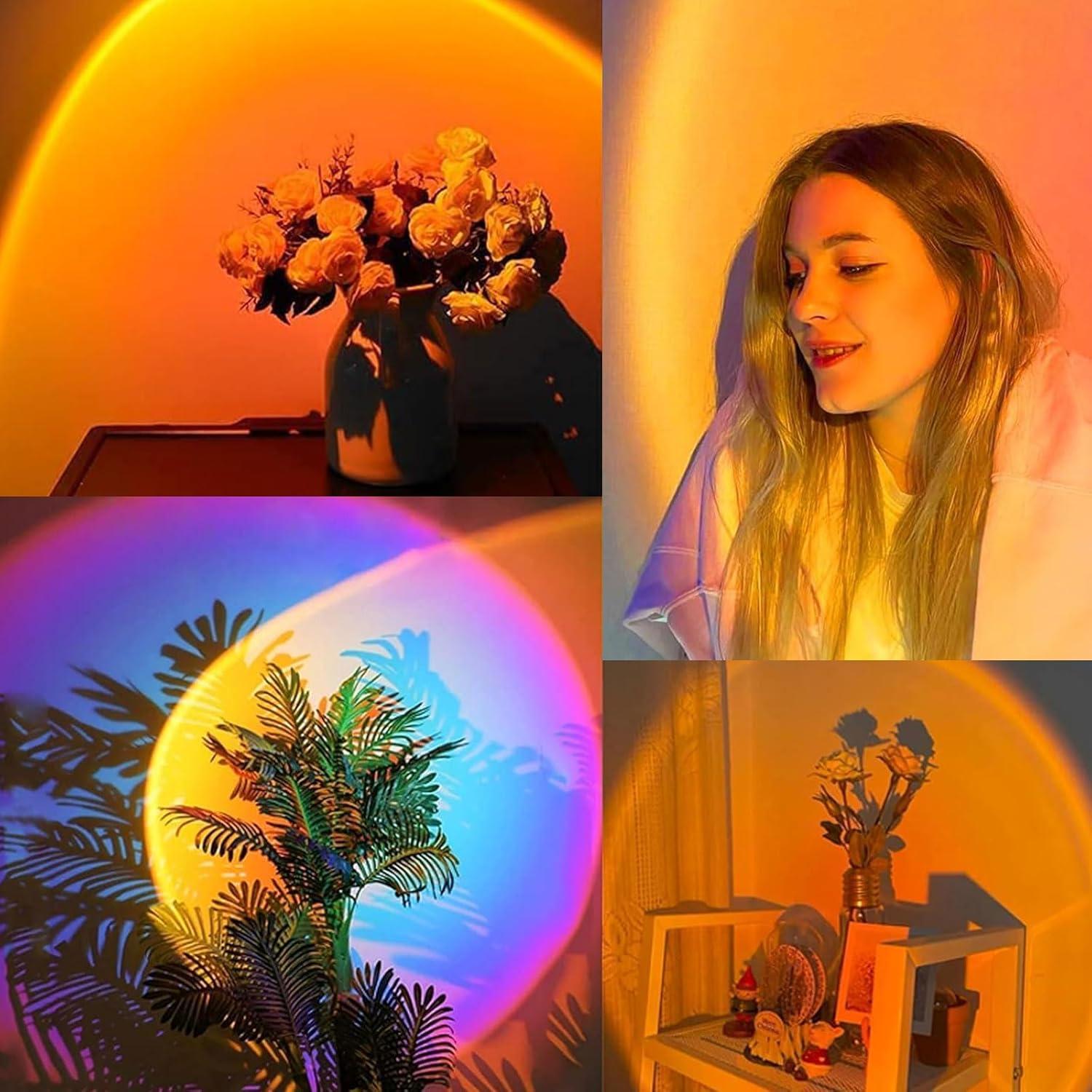 Proyector de Luz de Atardecer Exnemav HJ-SL02 16 Colores 4 Modos