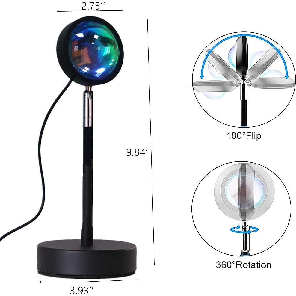 Lámpara Proyector de Atardecer LED XINJI 16 Colores RGB
