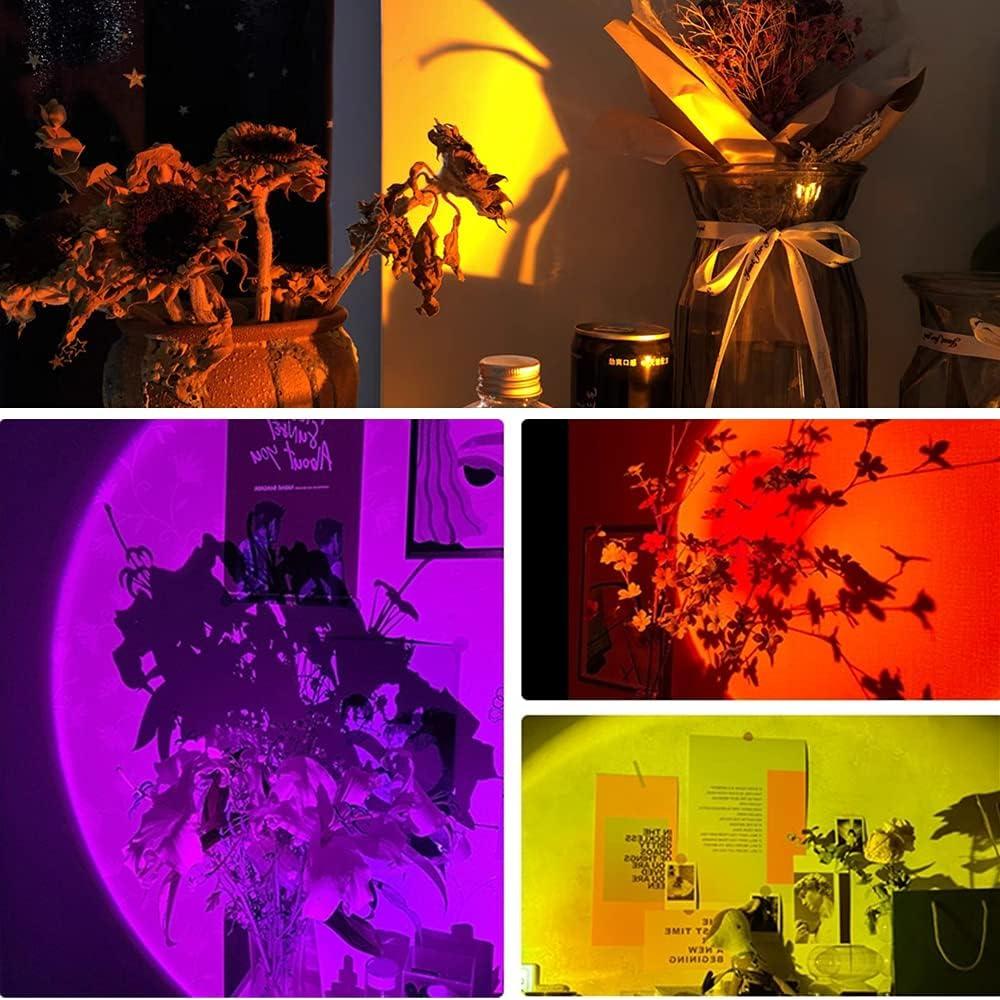 Lámpara Proyector de Atardecer LED XINJI 16 Colores RGB