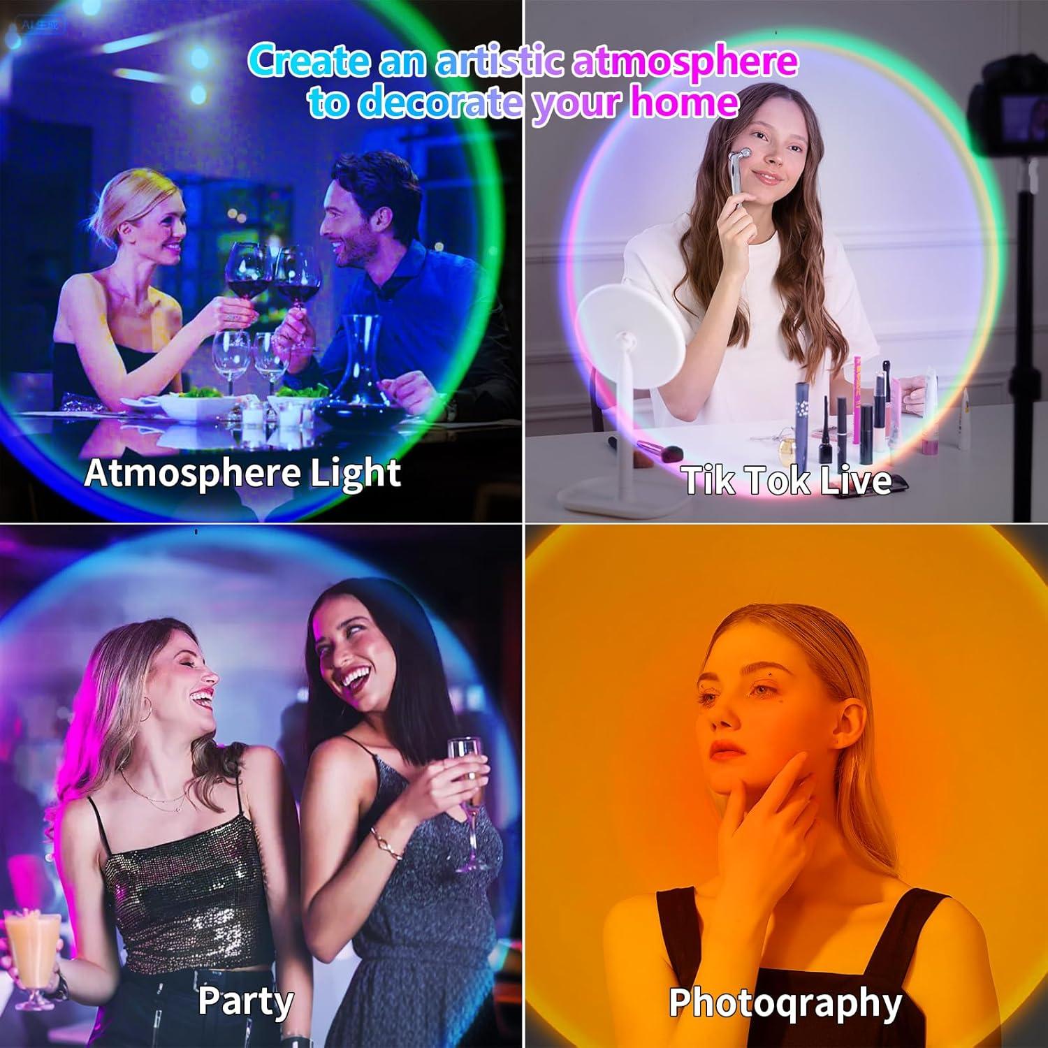 Proyector de Lámpara de Atardecer LED Huaying T013 RGB