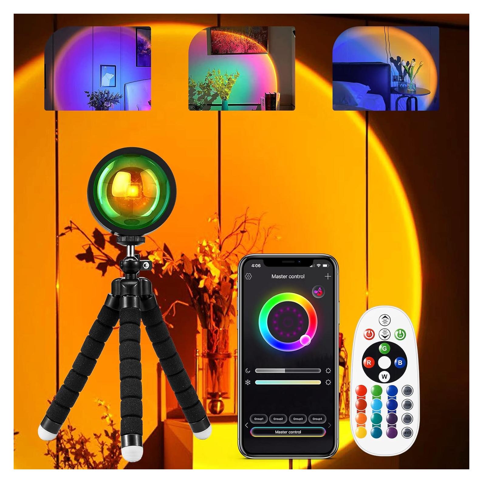 Proyector de Luz de Atardecer HugoMova con Control APP y Remoto