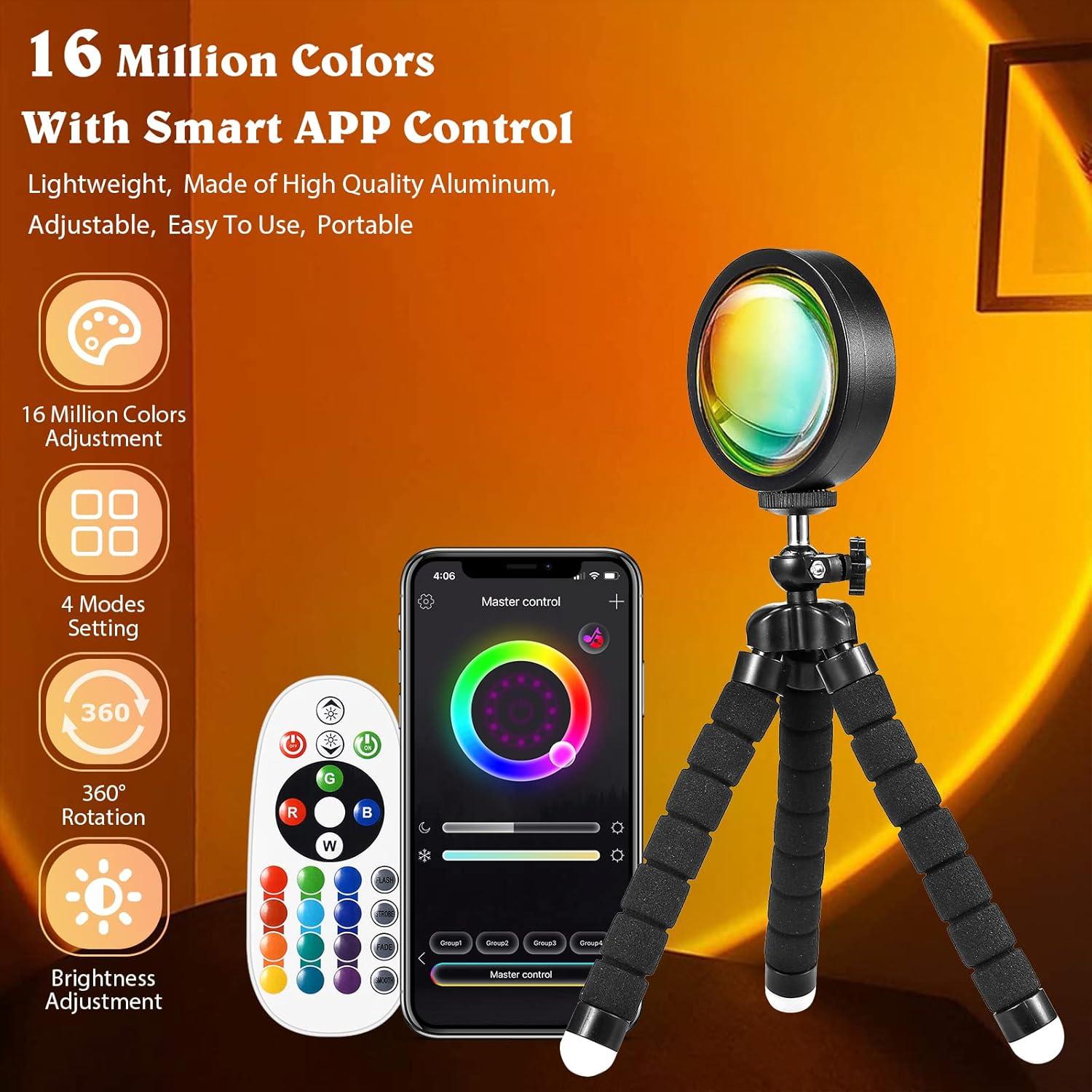 Proyector de Luz de Atardecer HugoMova con Control APP y Remoto