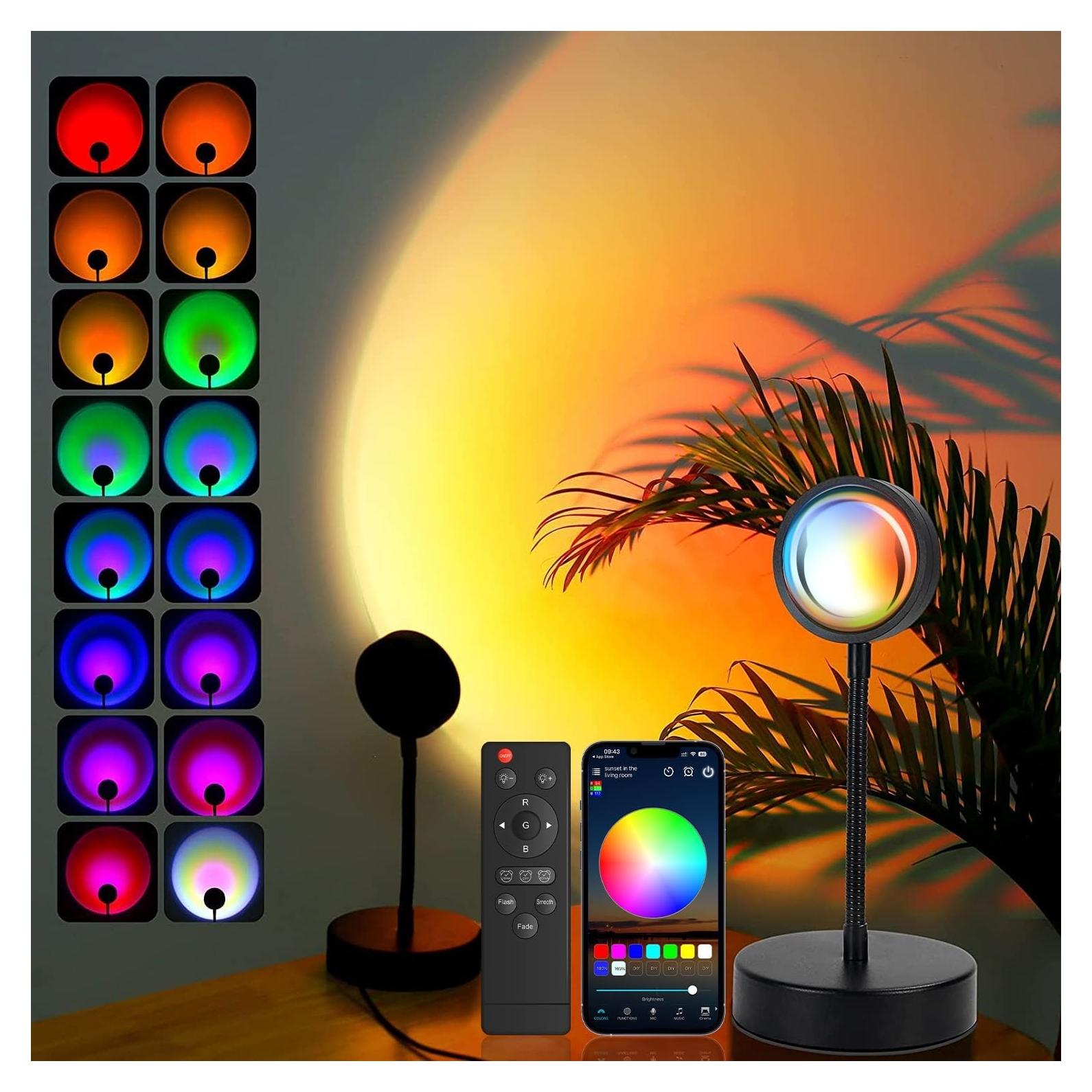 Proyector de Luz de Atardecer JIMEI RGB 10W Control Remoto