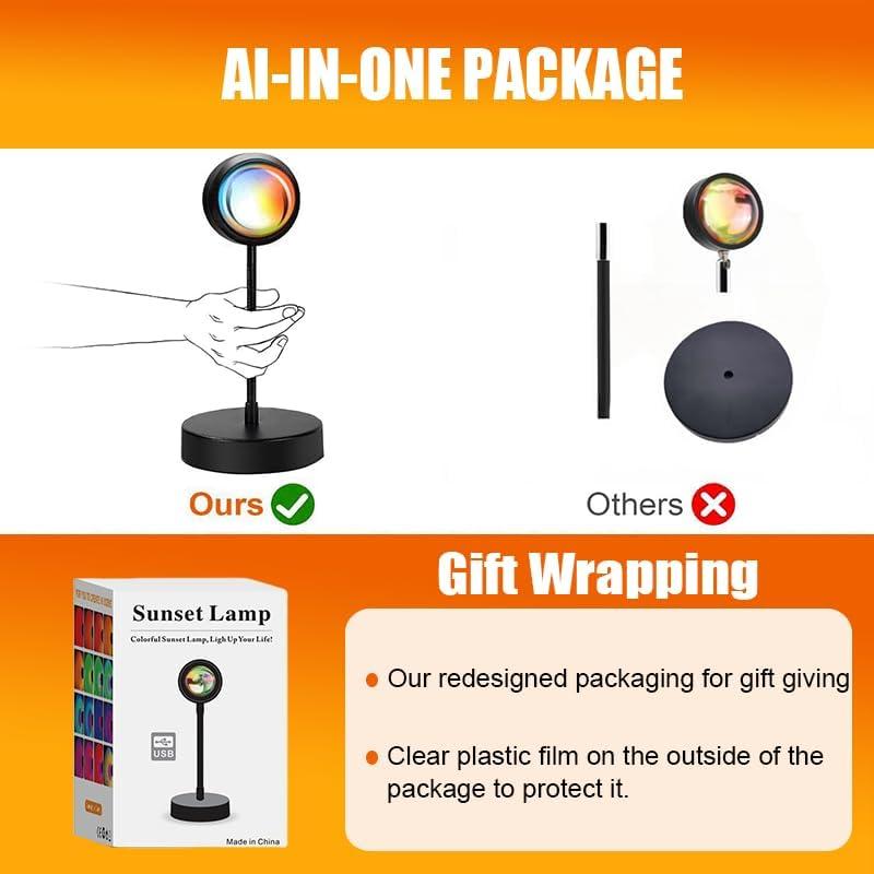 Proyector de Luz de Atardecer JIMEI RGB 10W Control Remoto