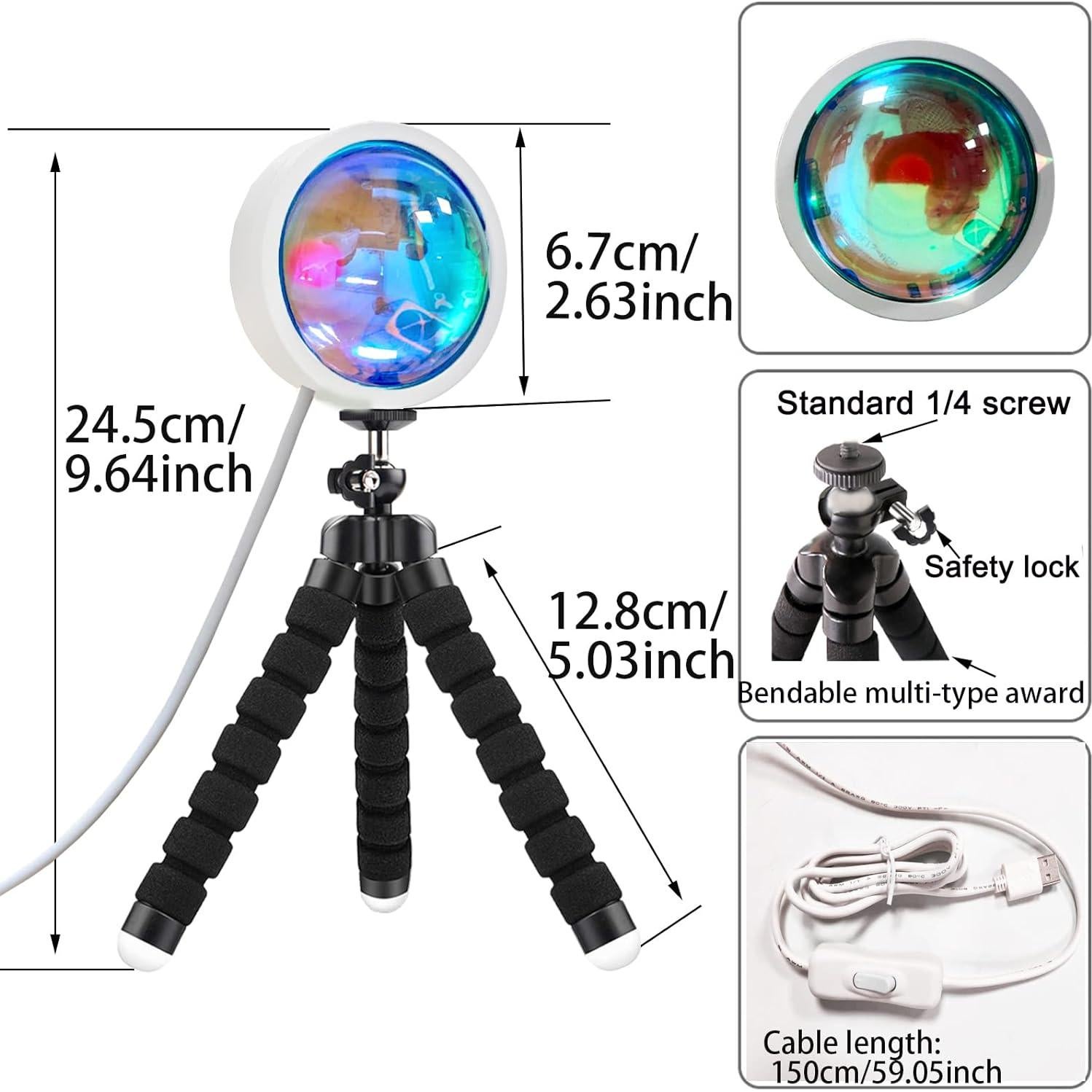 Proyector de Luz de Atardecer LED 10W con Trípode 360°