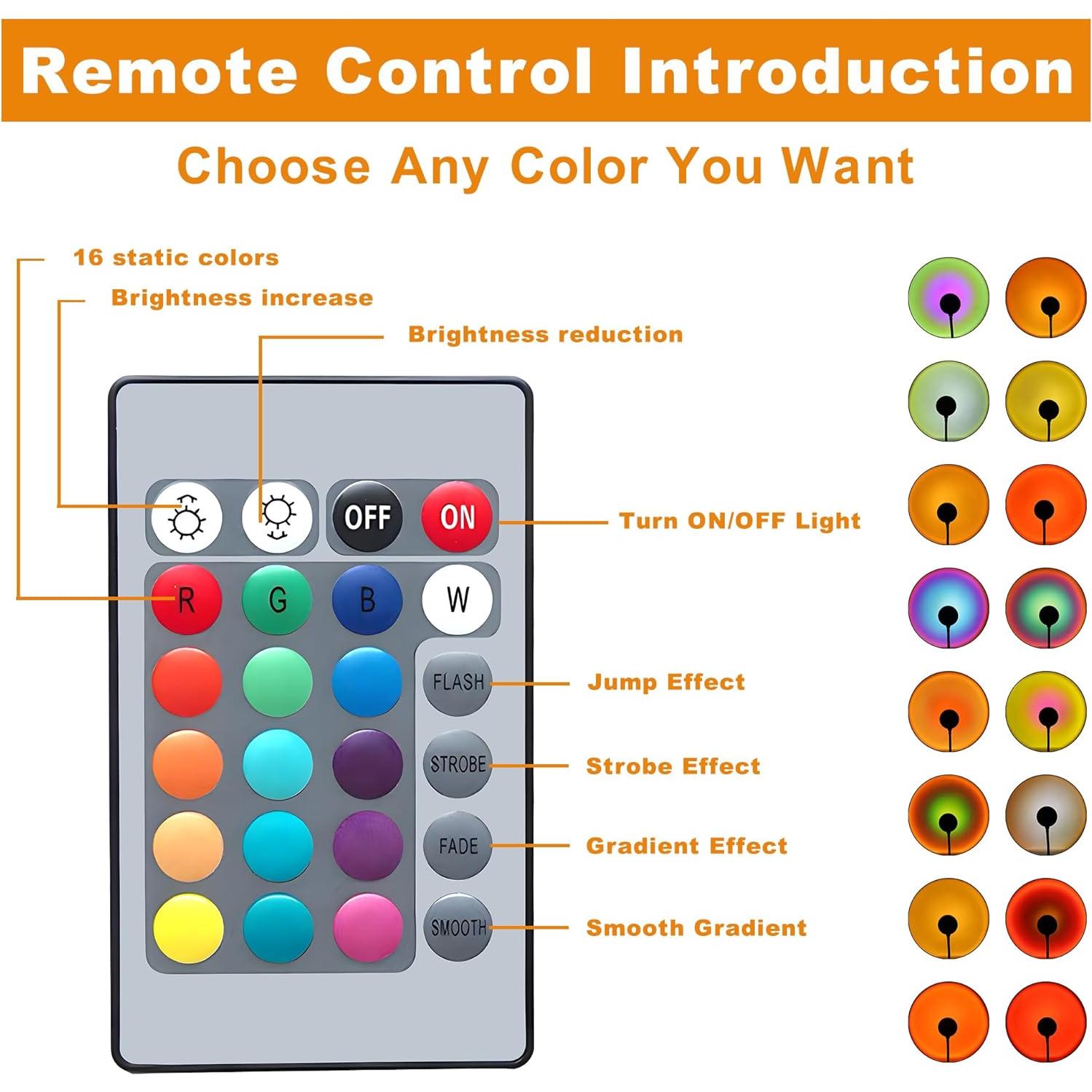 Proyector de Luz de Atardecer QST EXPRESS SY-LRD 16 Colores