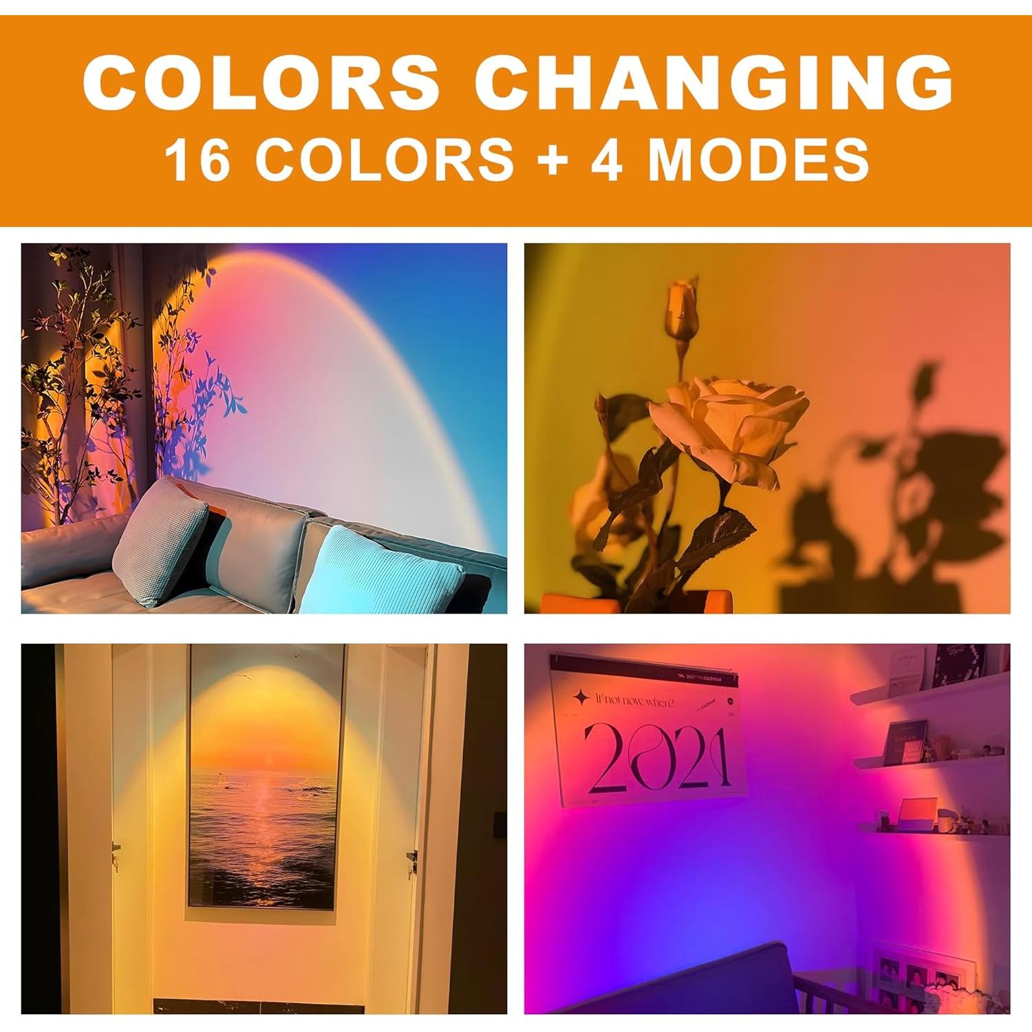 Proyector de Luz de Atardecer QST EXPRESS SY-LRD 16 Colores