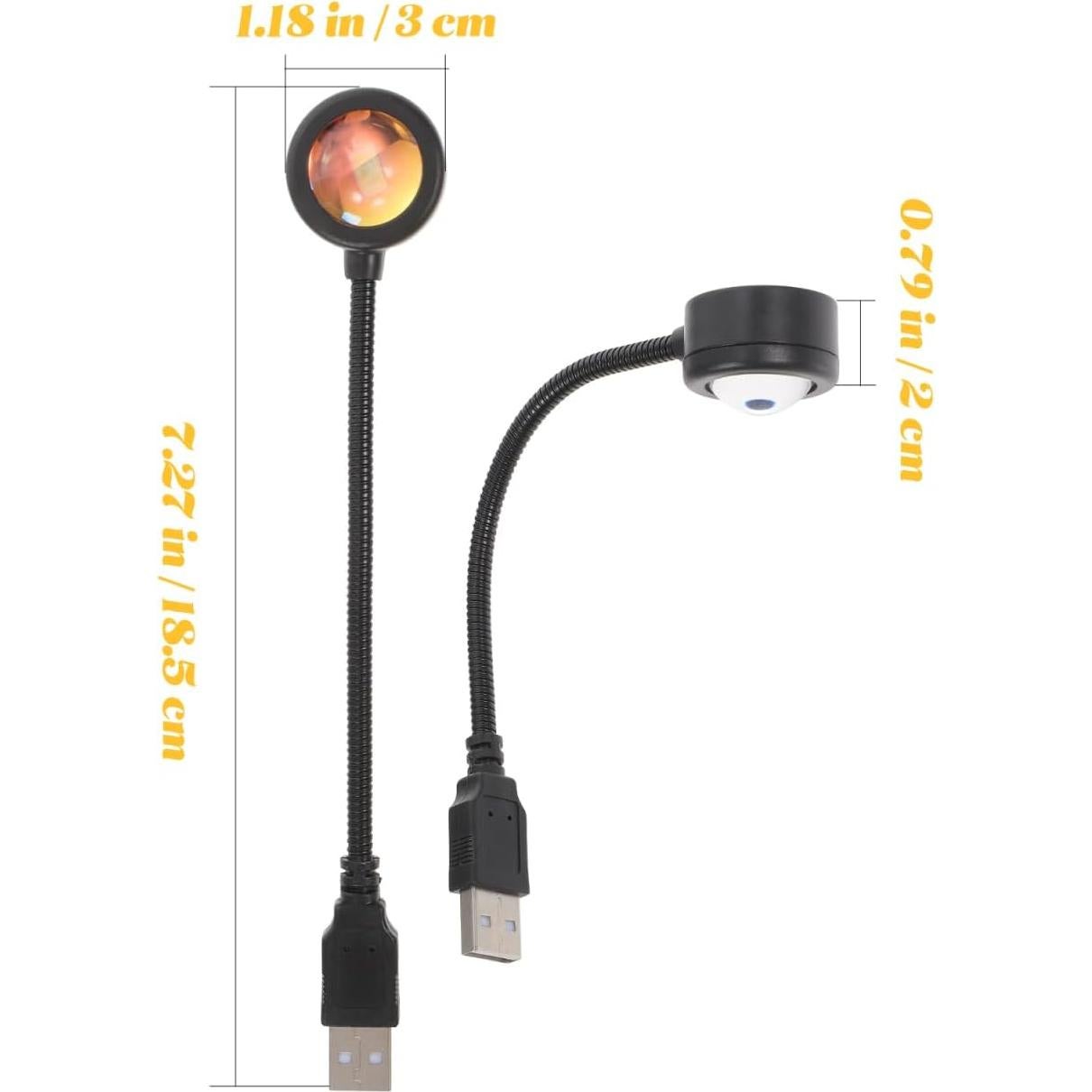 Lámpara de Proyección de Atardecer LED CHILDWEET 2 Pcs USB
