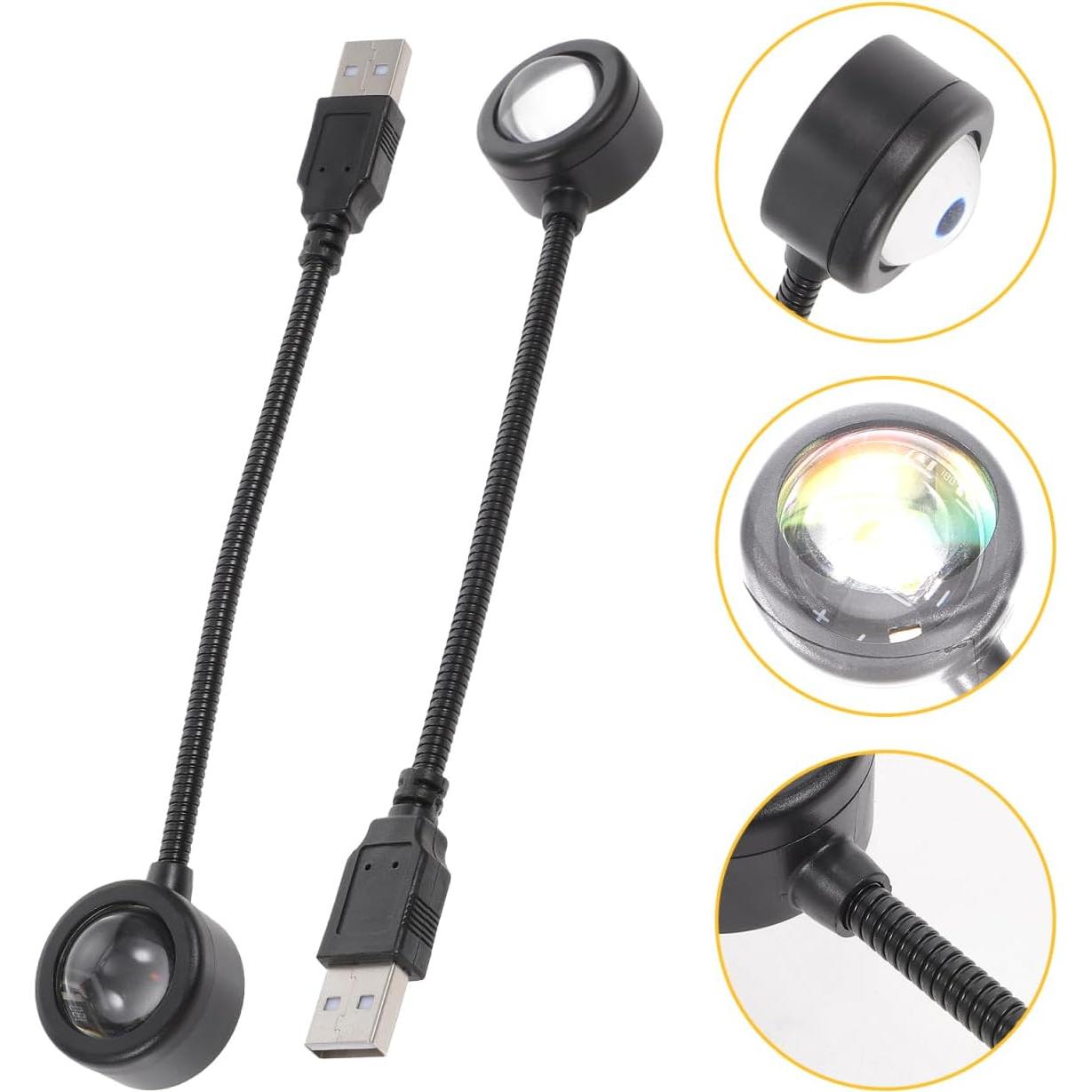 Lámpara de Proyección de Atardecer LED CHILDWEET 2 Pcs USB