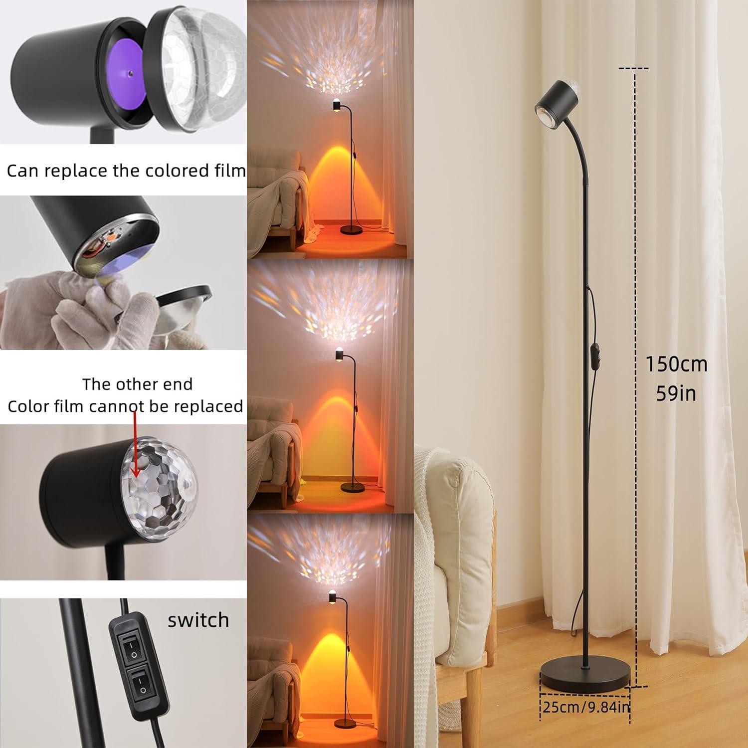 Lámpara de Piso de Proyección de Atardecer RaGiBow 150 cm