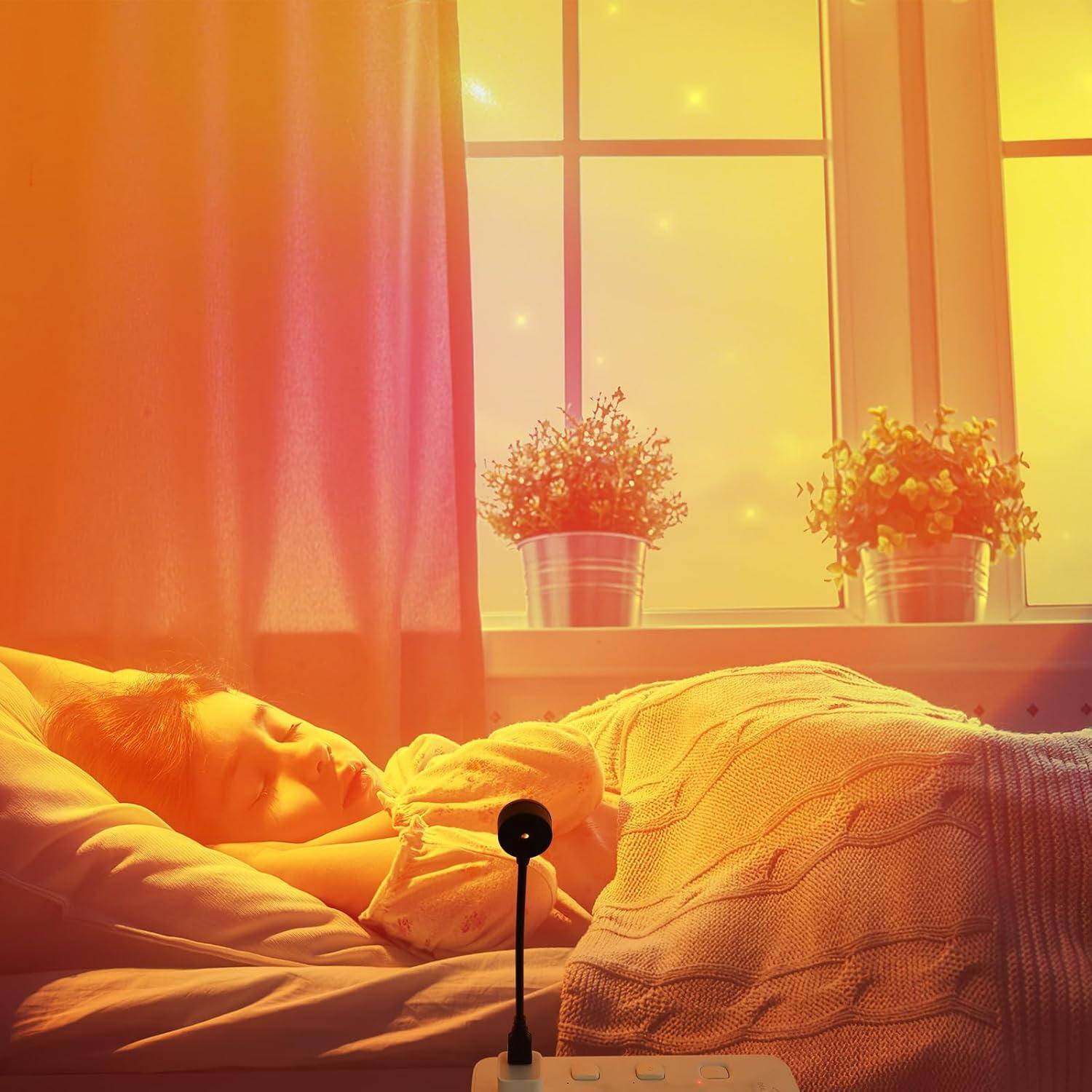 Luz Nocturna Proyector de Atardecer Alipis USB 13 Modos