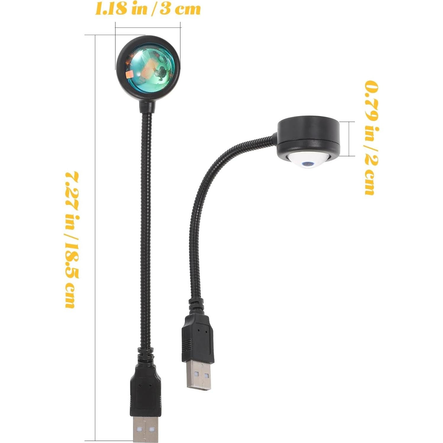 Luz Nocturna Proyector de Atardecer Alipis USB 13 Modos