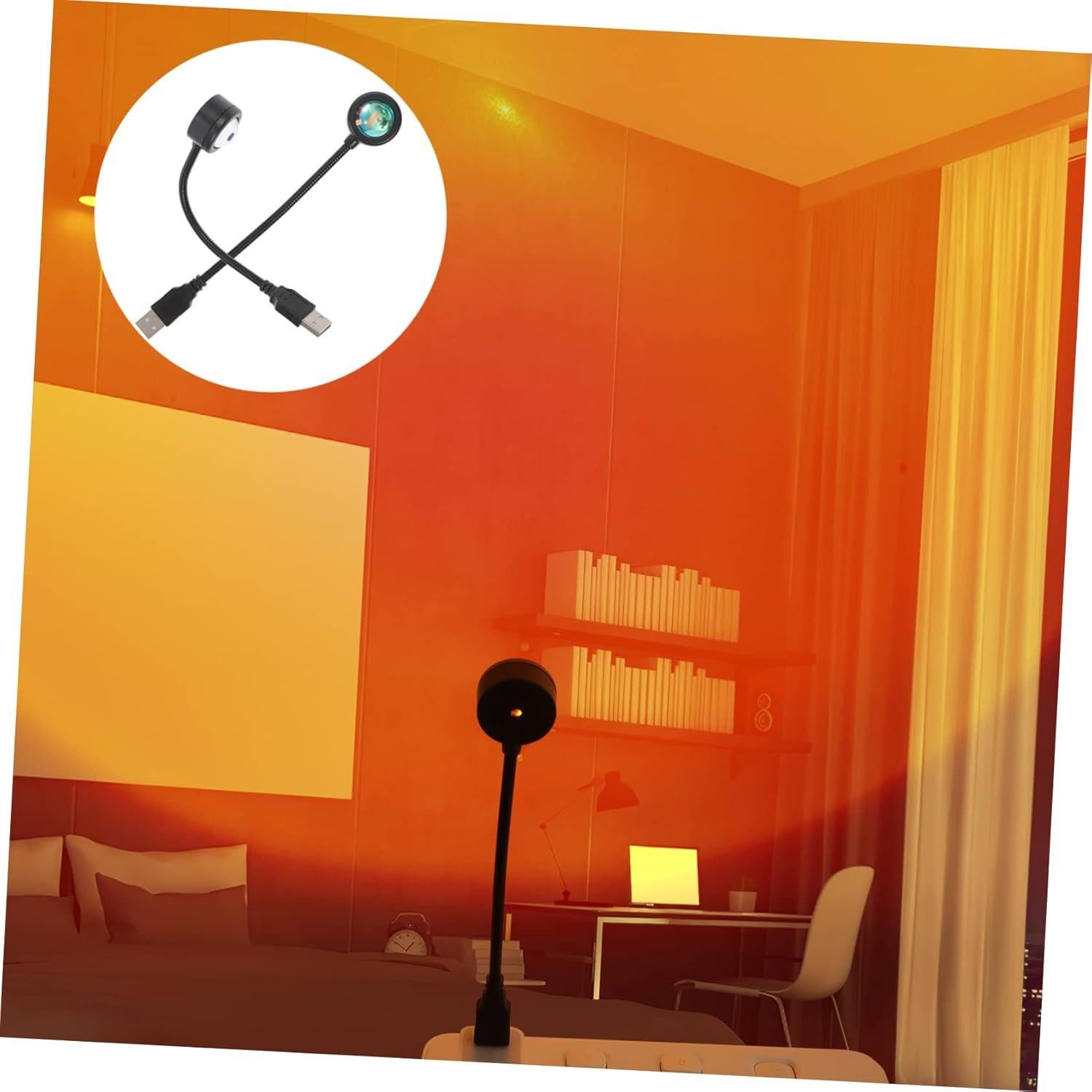 Luz Nocturna Proyector de Atardecer Alipis USB 13 Modos